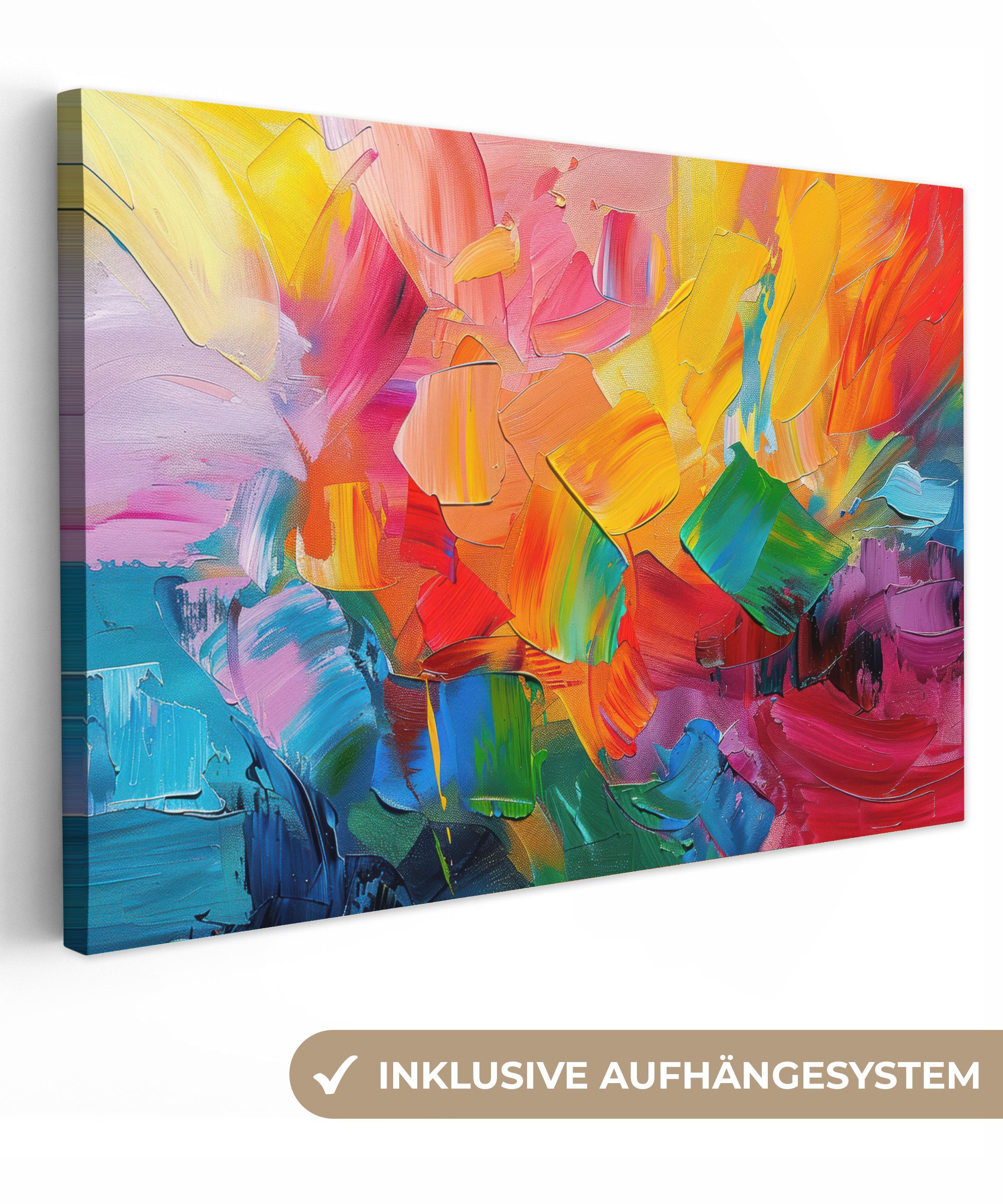 OneMillionCanvasses® Leinwandbild Abstrakt - Lackierung - Modern - Farbenfr günstig online kaufen