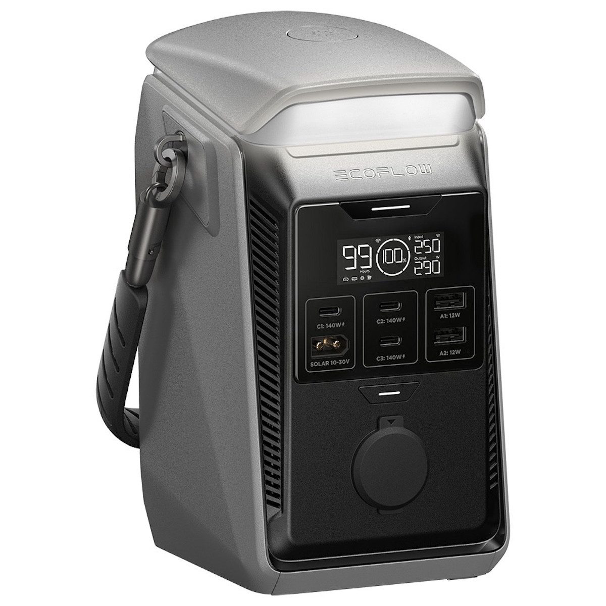 EcoFlow TRAIL Plus 300 DC (300 W, 288 Wh) - Tragbare Powerstation - Schwarz Black