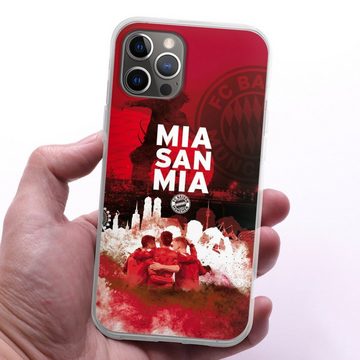 DeinDesign Handyhülle FCB Mia San Mia FC Bayern München FCB - MIA SAN MIA, Apple iPhone 12 Pro Max Silikon Hülle Bumper Case Handy Schutzhülle