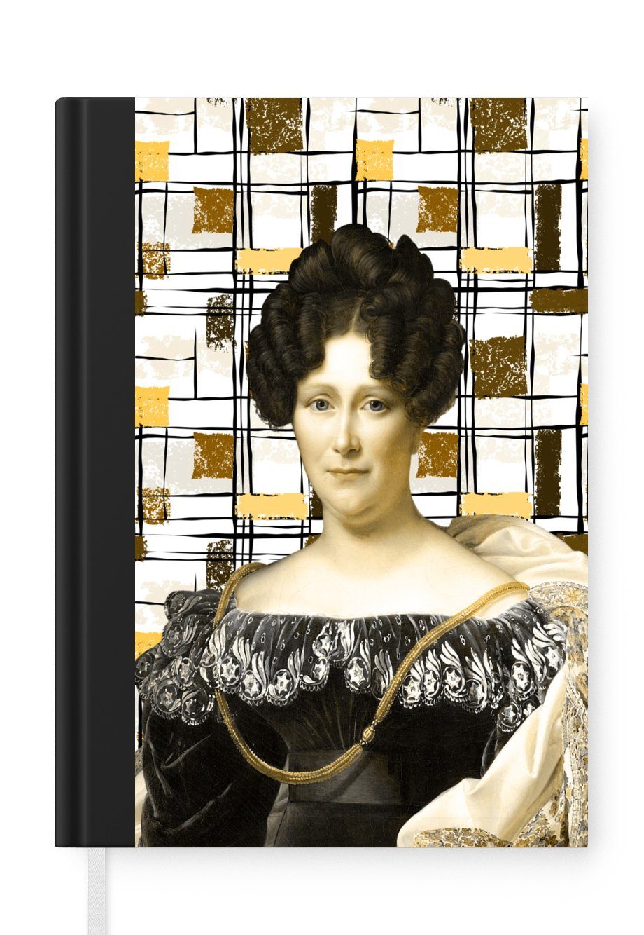 Henriette - MuchoWow A5, Notizheft, Haushaltsbuch Merkzettel, Notizbuch Johanna Seiten, Mondrian Bronze, Journal, Engelen 98 Tagebuch, -