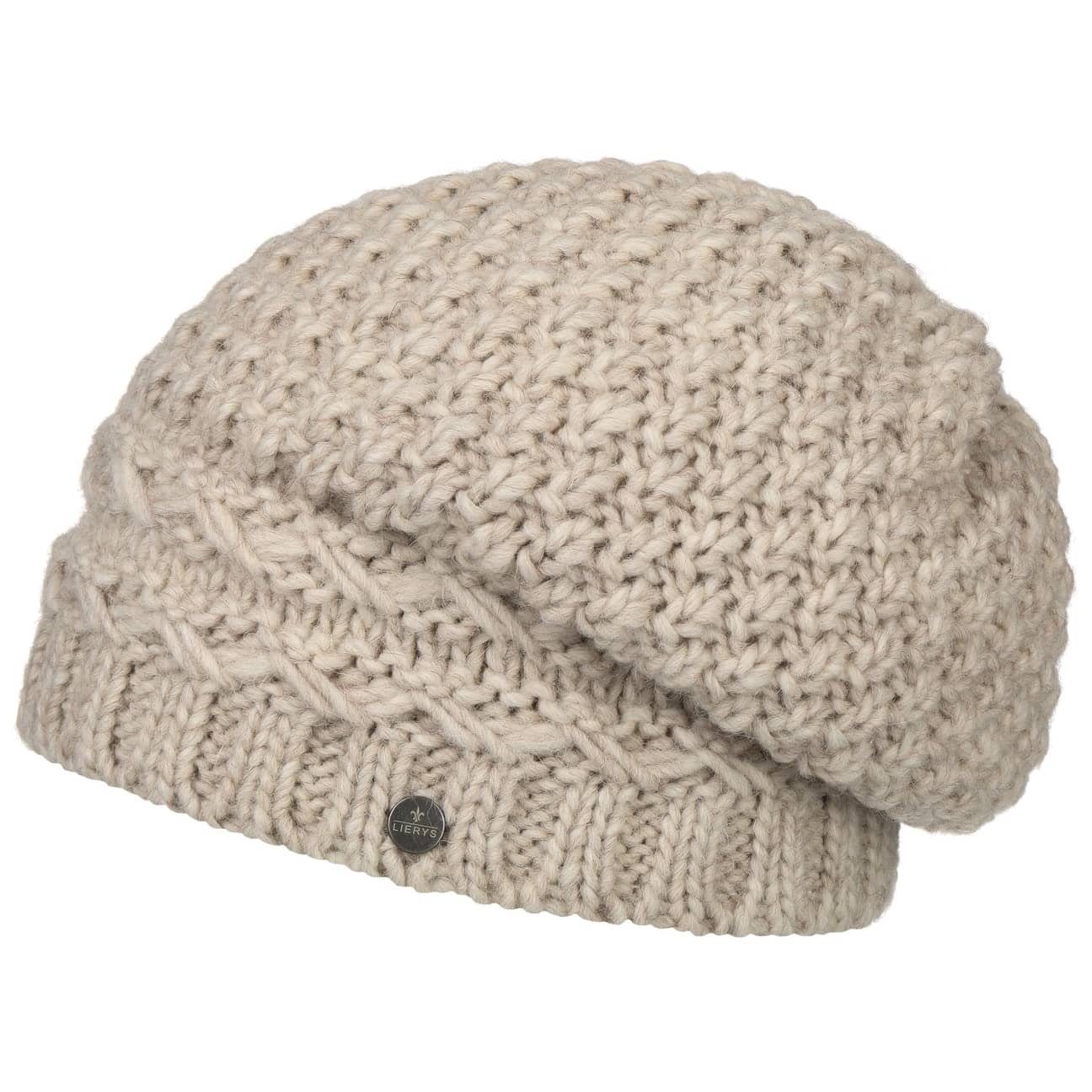 Lierys Beanie (1-St) Wollmütze Oversize, Made in Germany hellbeige