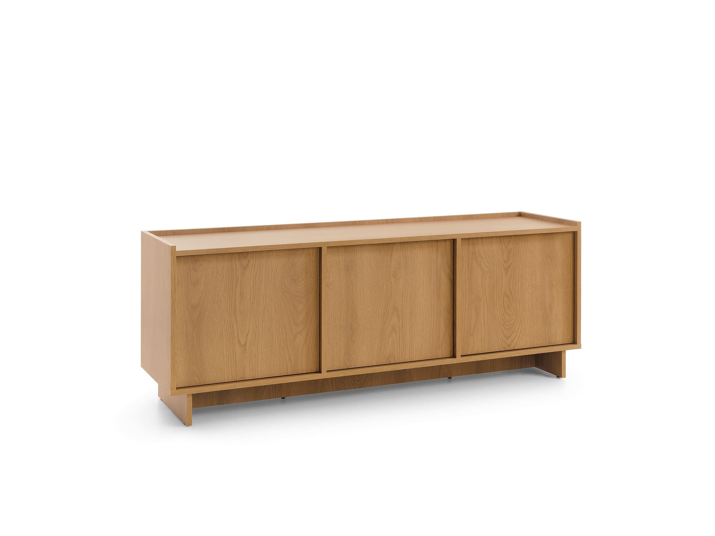 MOEBLO TV-Board LILIE RTV 147 (Lowboard in Eiche Caramel - modernes TV Möbel, Fernsehtisch, TV Bank & Fernseher Tisch im minimalistischen Design mit Push-to-Ope – Bild 3 von 5