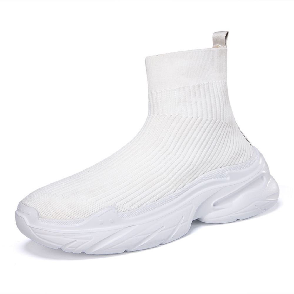 HUSKSWARE Sneaker (slip-on sneaker, Sockenschuhe von Flyknit Upper) Mode lässige Männerschuhe Weiß