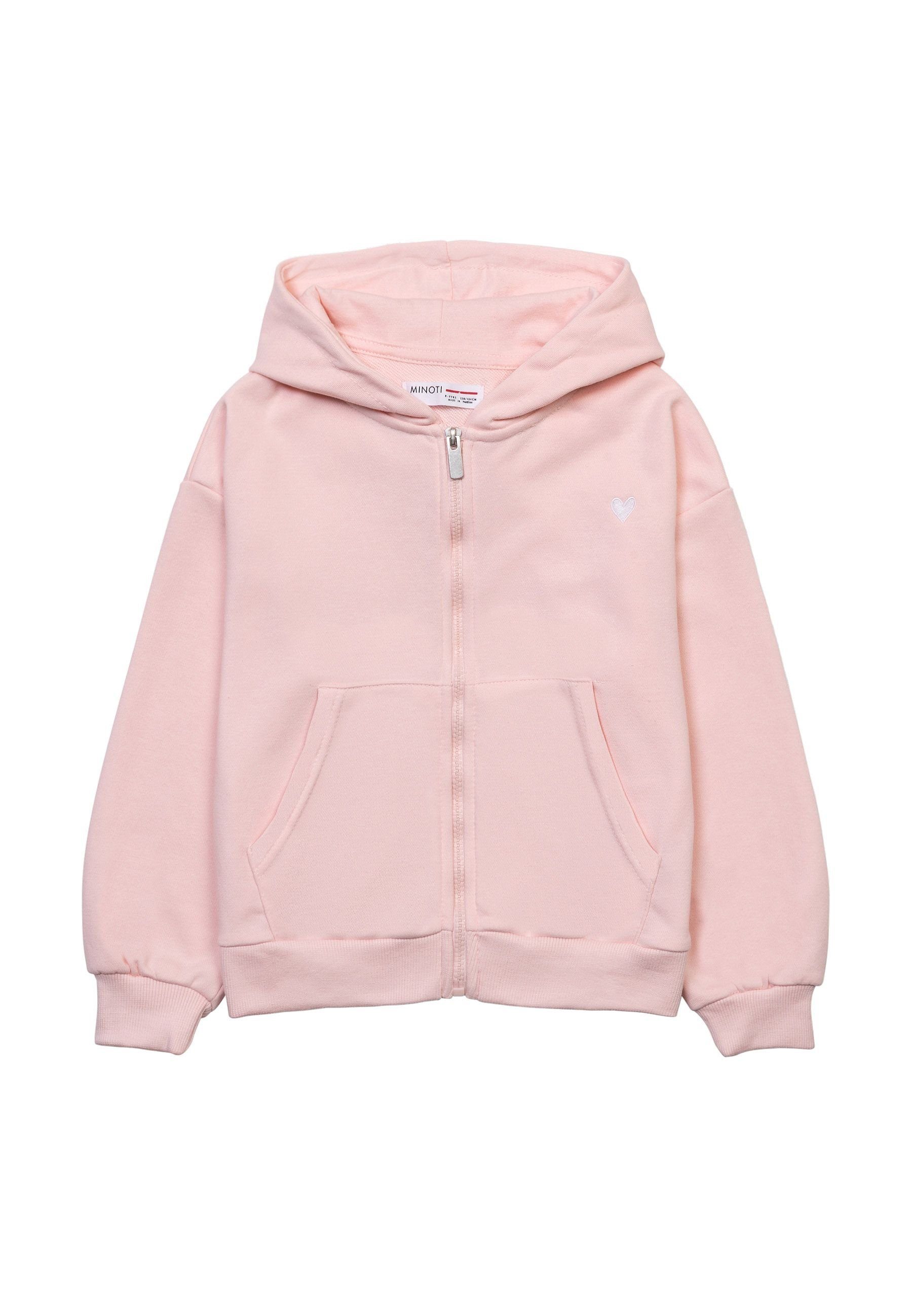 MINOTI Kapuzensweatshirt Mädchen Bluse mit Kapuze (1y-14y) Hellrosa