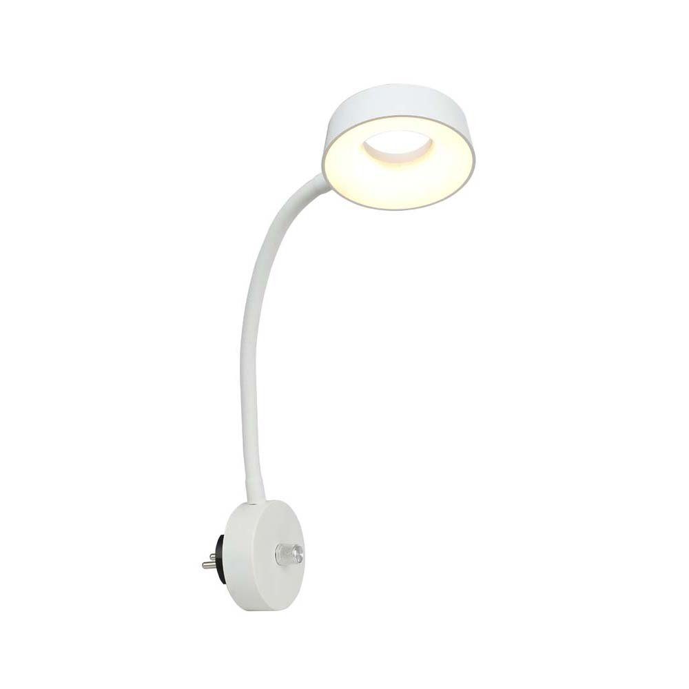 etc-shop LED Wandleuchte, LED Wand Leuchte Lampe Spot Beweglich Dimmer Direct Plug In Schlaf