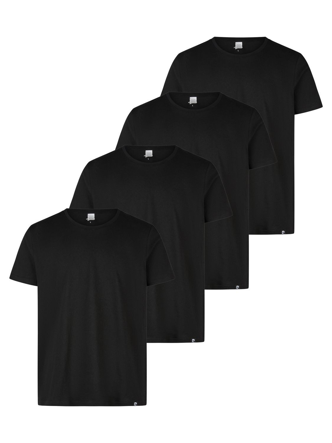 Pierre Cardin T-Shirt Herren Basic Shirt BODYWEAR 4er Set Regular Fit (Vorteilspack, 4-tlg) Kurzarm Tee Shirt mit Rundhalsausschnitt aus 100% Baumwolle