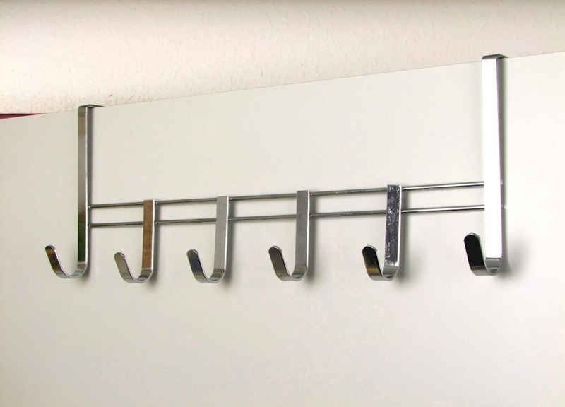 Spetebo Garderobenleiste Metall Garderobenleiste mit 6 Haken - 51 cm (Inhalt, 1 St., Leiste mit 6 Haken), Ordnung,Haken, Kleiderhaken für die Tür