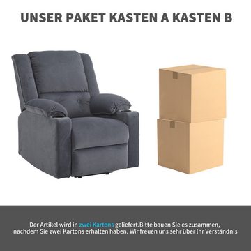 XDOVET TV-Sessel Elektrischer mit Aufstehhilfe, Massagesessel mit Liegefunktion, 2 Getränkehaltern, Massagefunktion, Heizfunktion, Fernbedienung