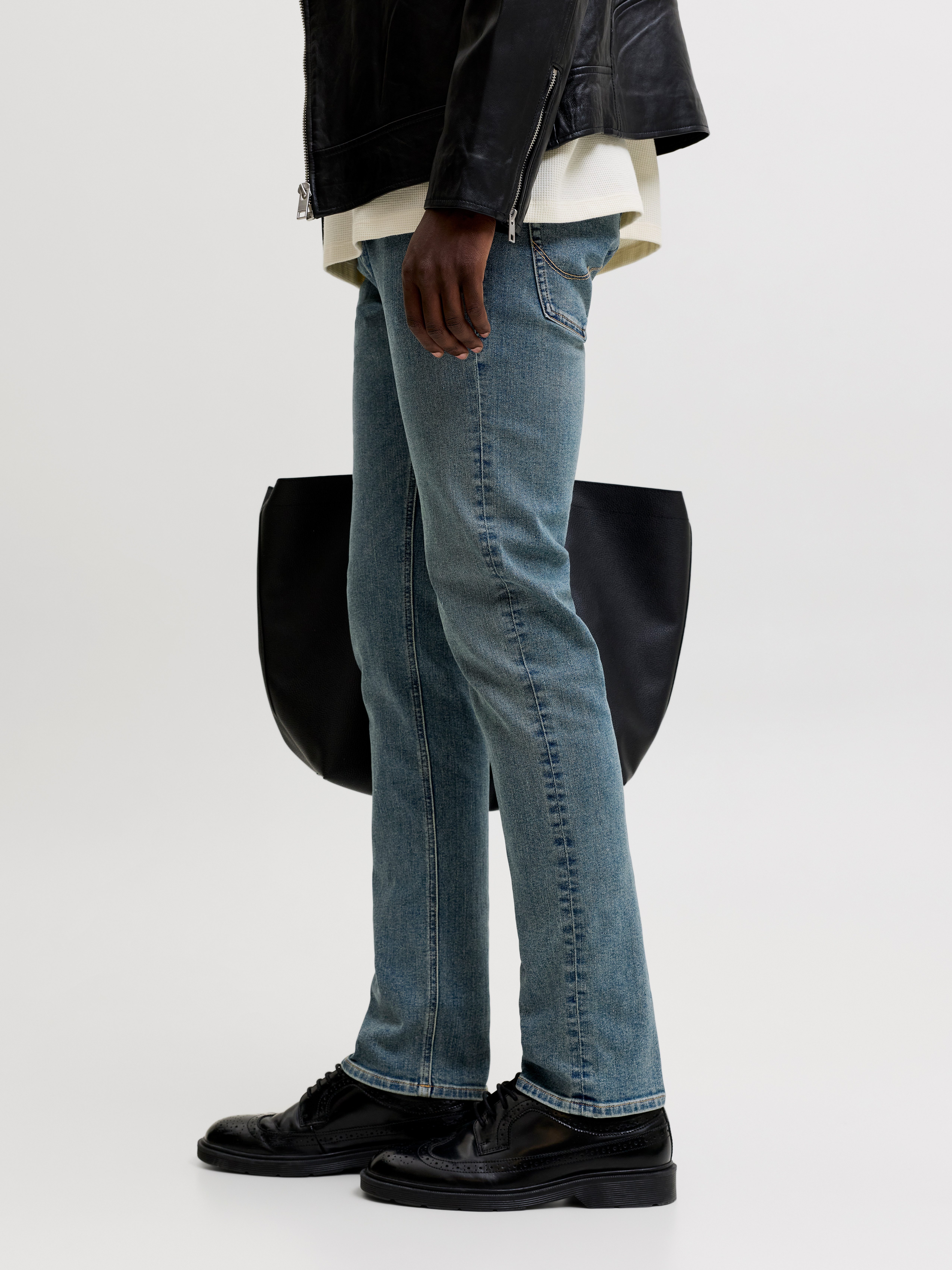 Jack & Jones Slim-fit-Jeans JJIGLENN Jeans mit schmaler Beinform und Stretch für Komfort Baumwollmischung, slim fit