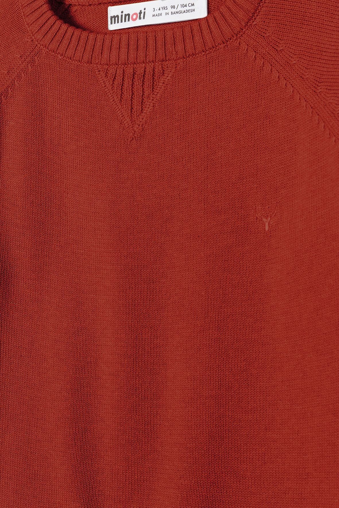 Rundhalspullover (12m-14y) MINOTI Strickstoff Rot aus