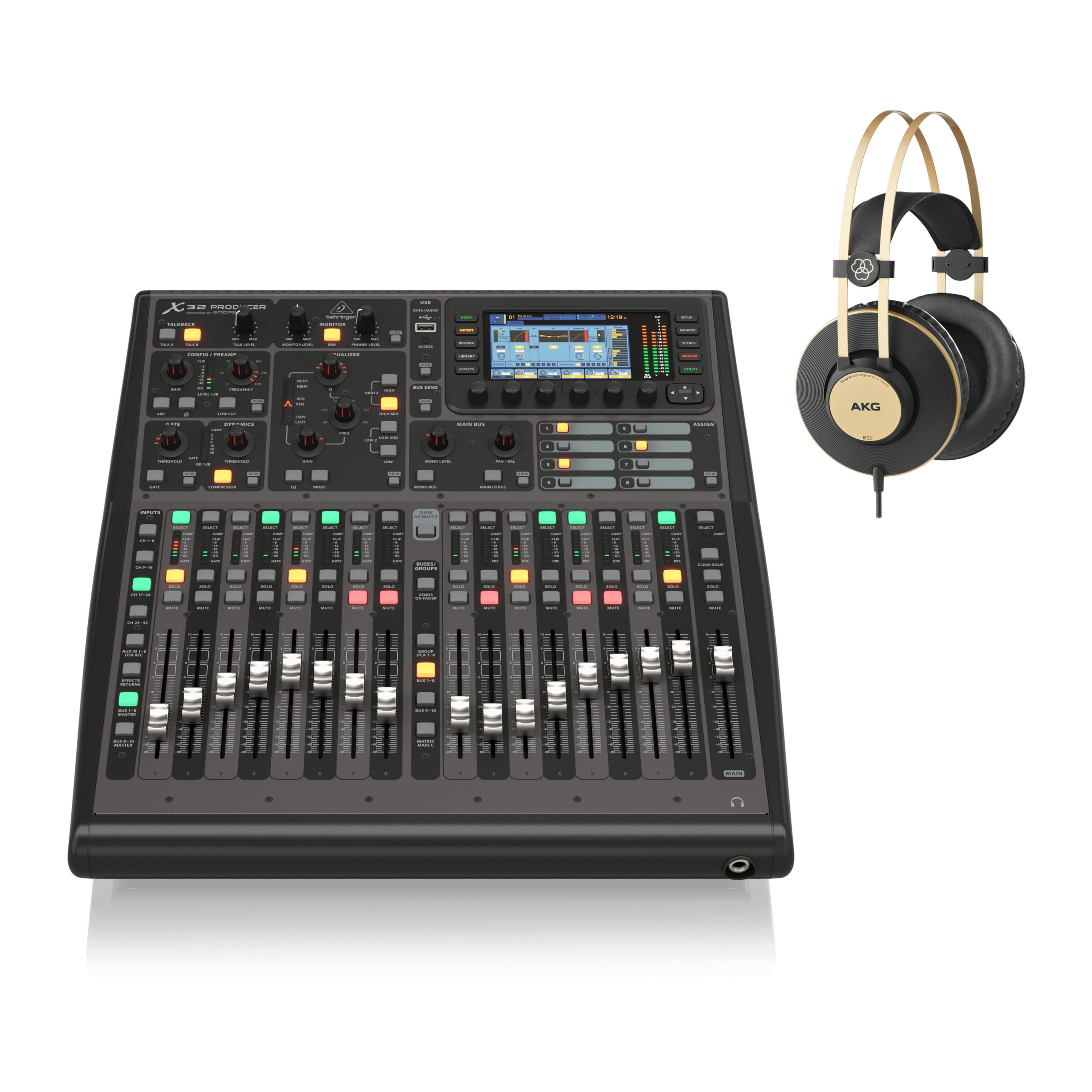 Behringer Mischpult, (Studio Mischpulte, Digitale Studio Mischpulte), X32 Producer Bundle - Digitales Mischpult-Set