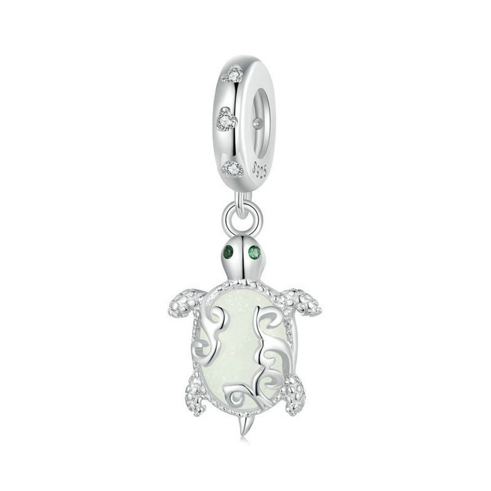 POCHUMIDUU Bead 925 Sterling Silber Leuchtstein Schildkröte diy Anhänger  Zubehör (1-tlg., Perlen für Armbänder und Halsketten), Geschenke für liebe  Menschen