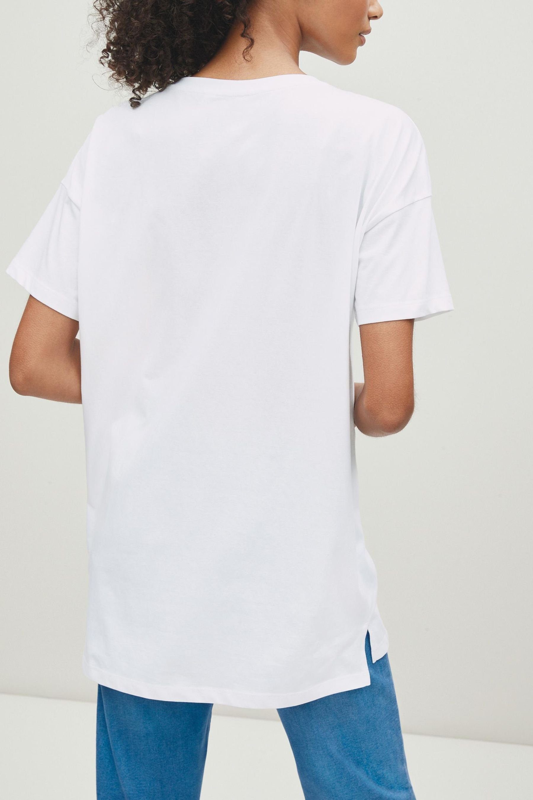 (1-tlg) White T-Shirt Next Brilliant Oversize-T-Shirt