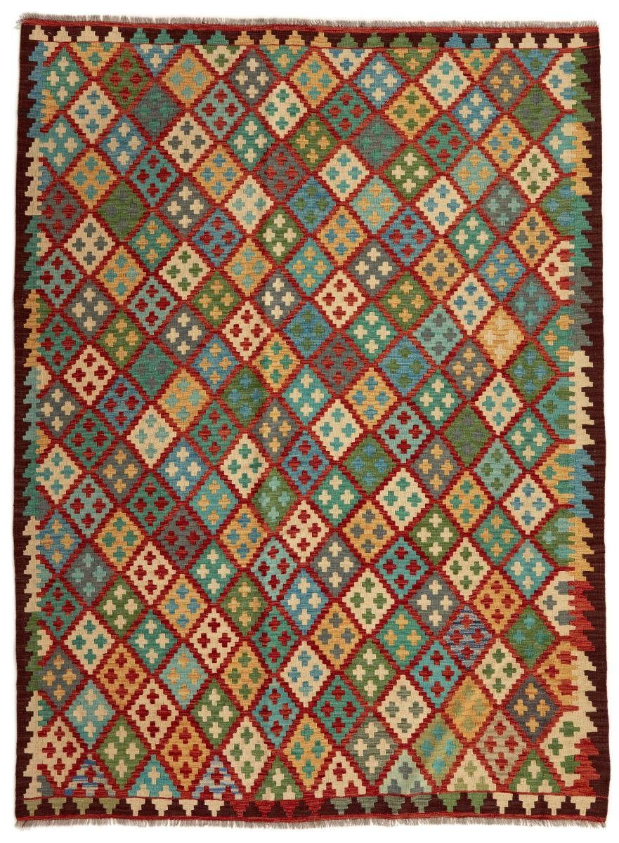 Orientteppich Kelim Afghan 182x245 Handgewebter Orientteppich, Nain Trading, rechteckig, Höhe: 3 mm