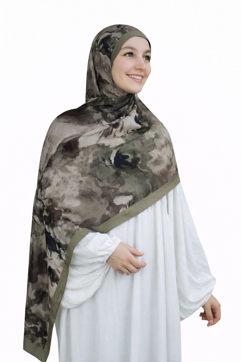 Aymasal Kopftuch Printed Soft Hijab Aquarell Look Kopftuch Schal Modest Fas günstig online kaufen