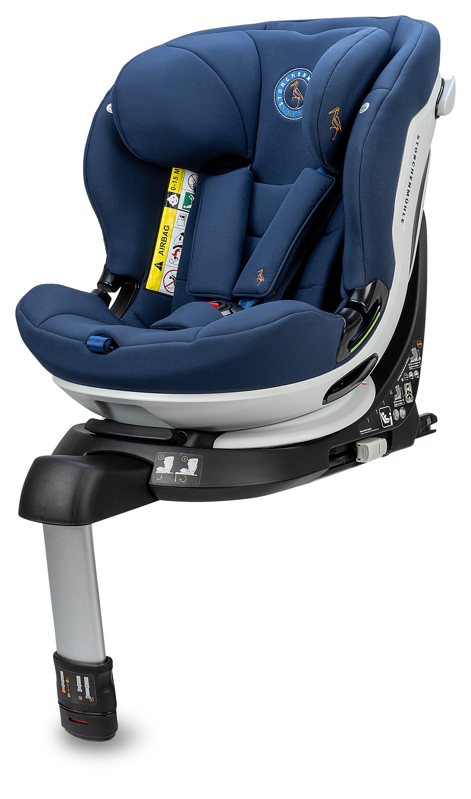 Storchenmühle Autokindersitz Niki kid, ab: 15 Monate, bis: 12 Jahre, ab: 76 cm, bis: 150 cm, sicherer 360°Kindersitz: reboard bis 4 Jahre, verwendbar von 76-150 cm