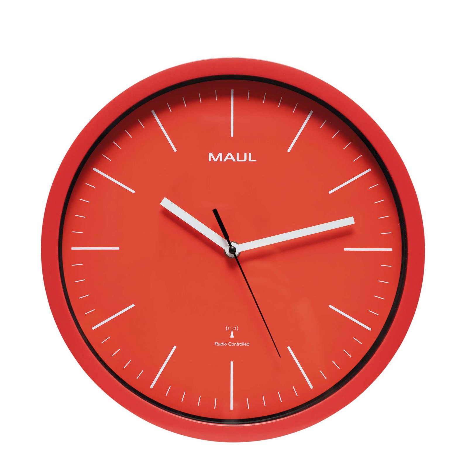 MAUL Wanduhr MAUL Wanduhr MAULjump Ø 31 x 4.2 cm funkgesteuert Kunststoff 1 x AA (1