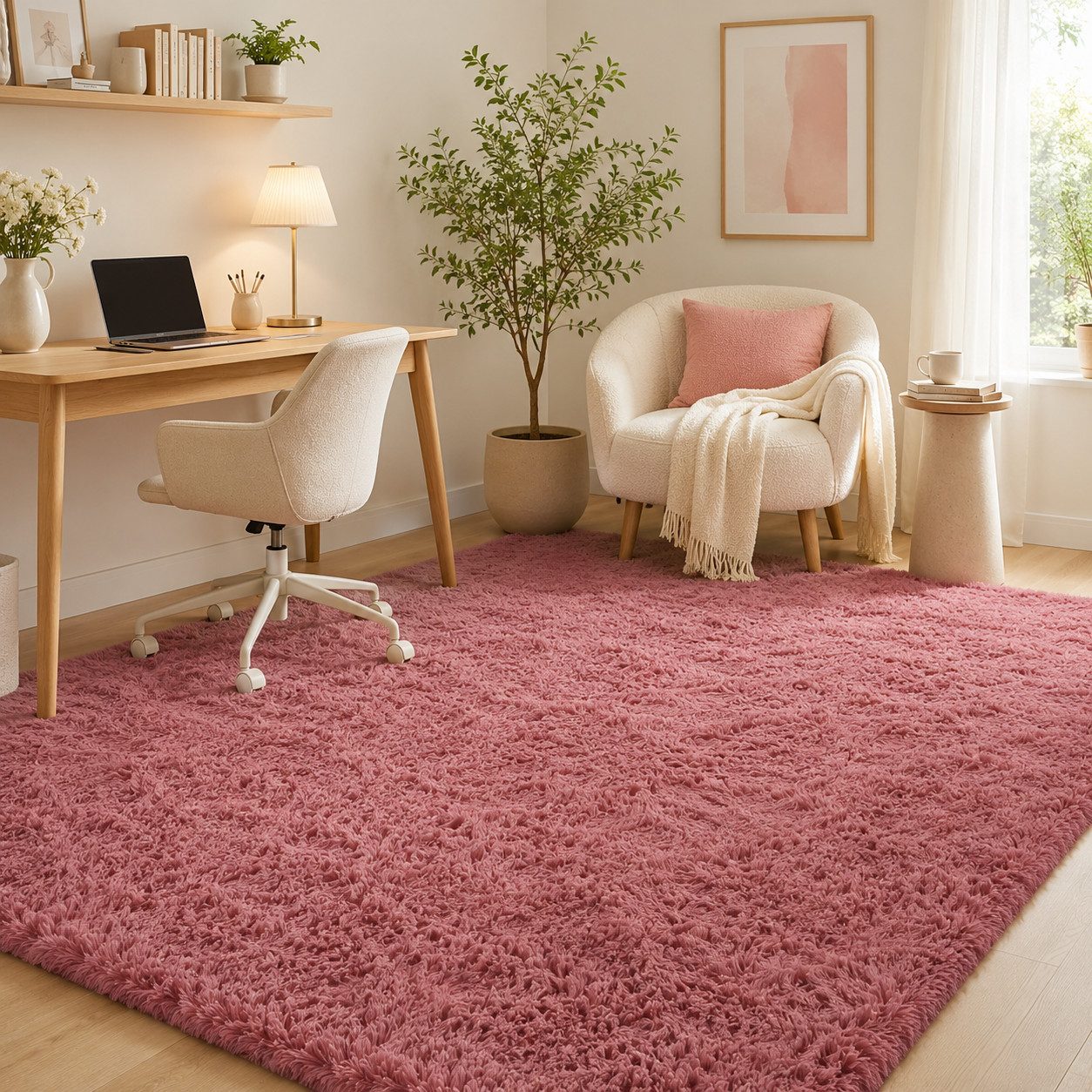Lochas Hochflor-Teppich Hochflor-Teppich weich & kuschelig für Wohnzimmer und Schlafzimmer – Bild 4 von 5
