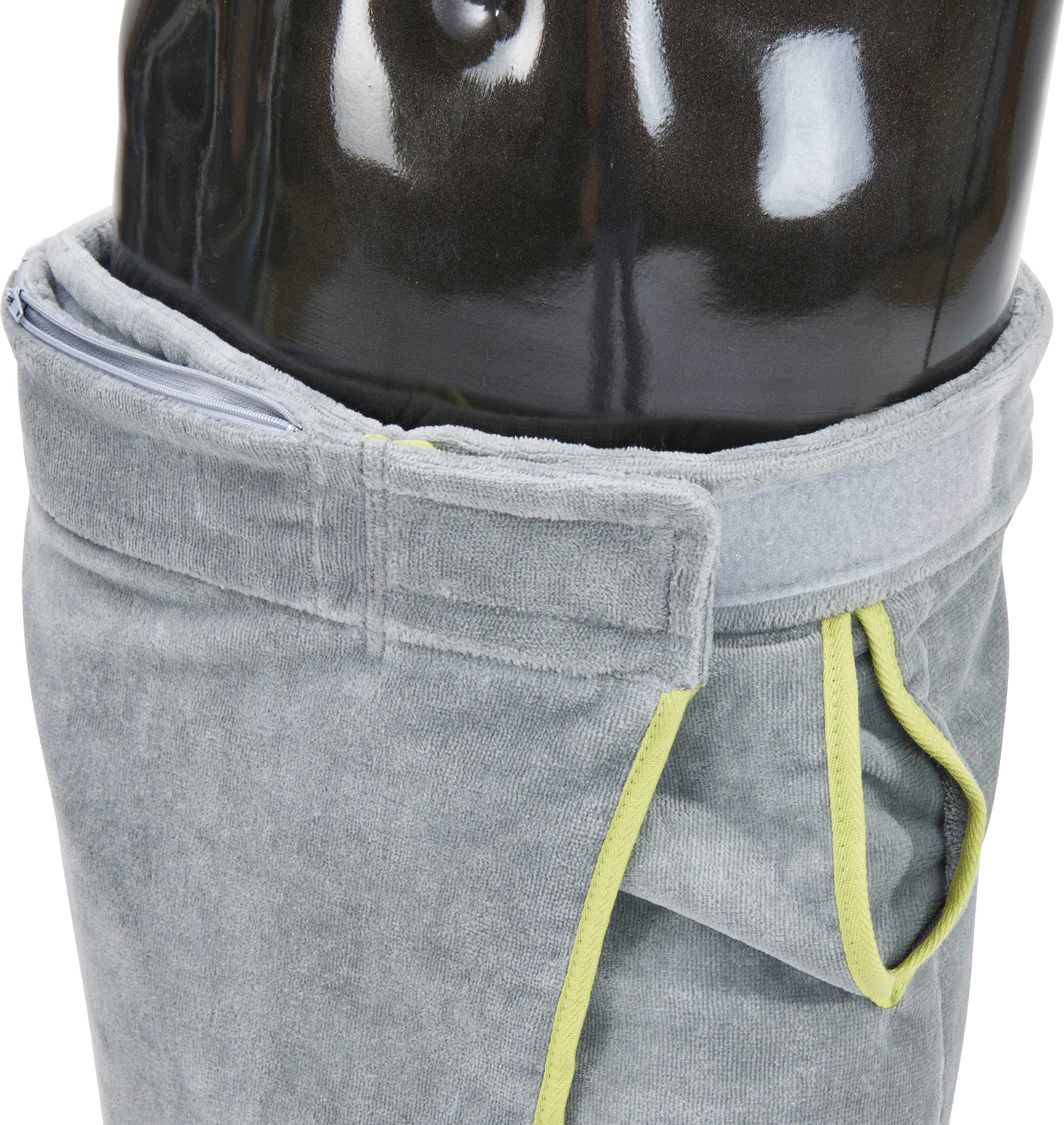 done.® Kilt Kuuma, ideal für Sauna & Spa, Kurzform, Veloursfrottier, mit Klettverschluss und Reißverschluss-Tasche