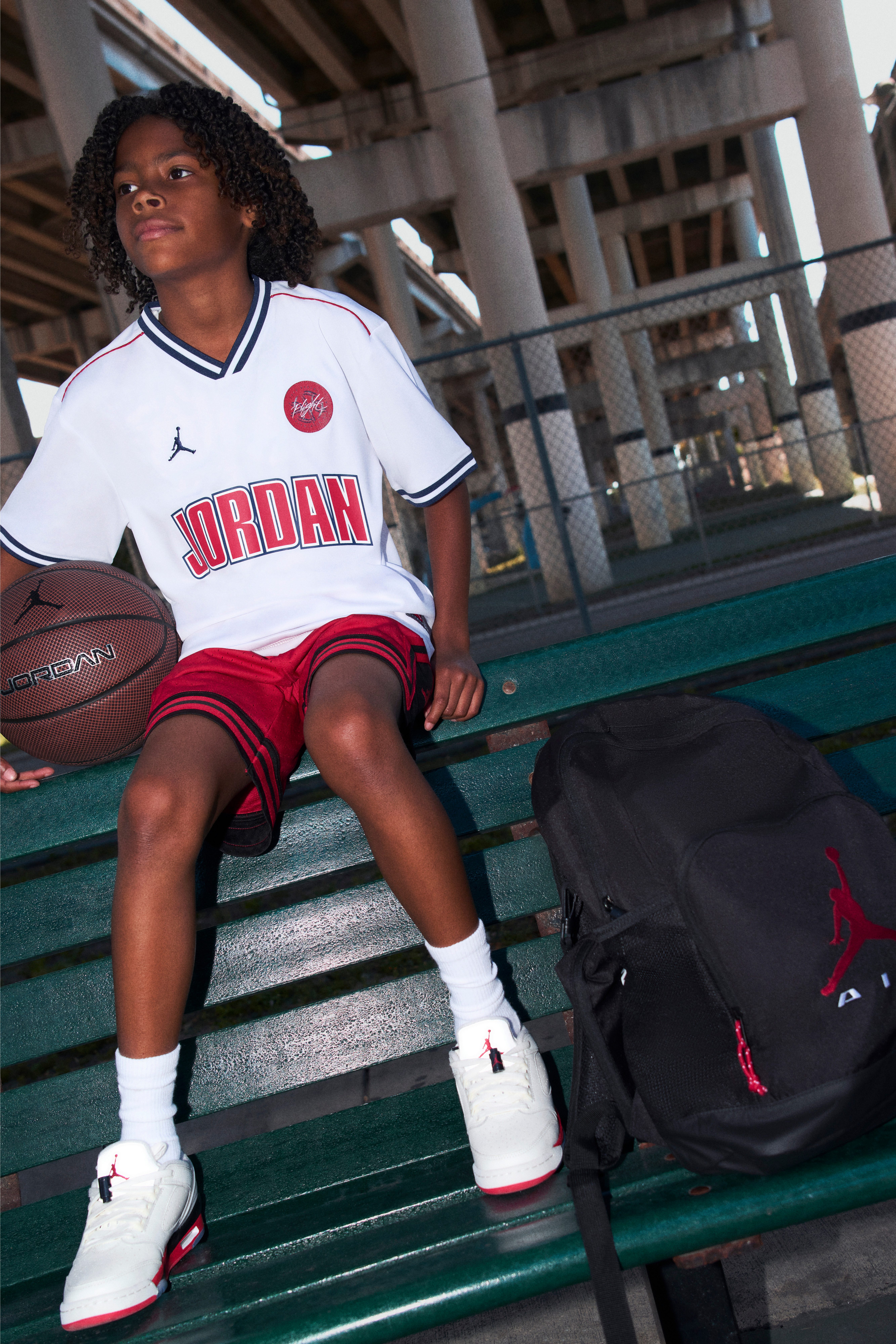 Jordan Sportrucksack JAN AIR RAID BACKPACK (2-tlg), zweiteiliges Set, für Jugendliche, aus Polyester, leichtes Gewicht