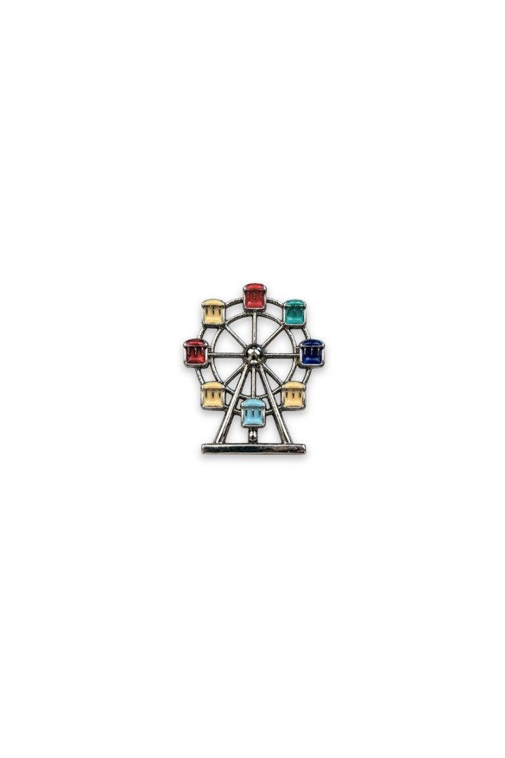 MarJo Dirndlschürze Ansteck-Pin - RIESENRAD - altsilber, altgold, gold/bunt, silber/bunt