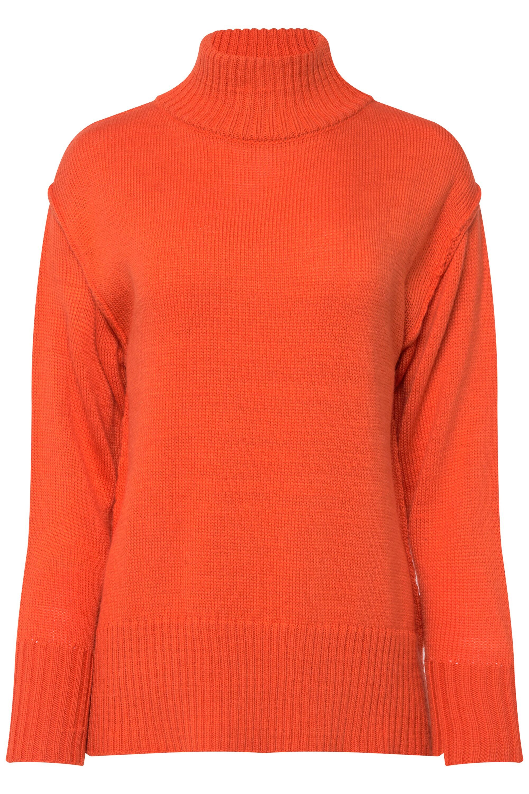 Laurasøn Strickpullover Pullover Wollmix Stehkragen Langarm günstig online kaufen
