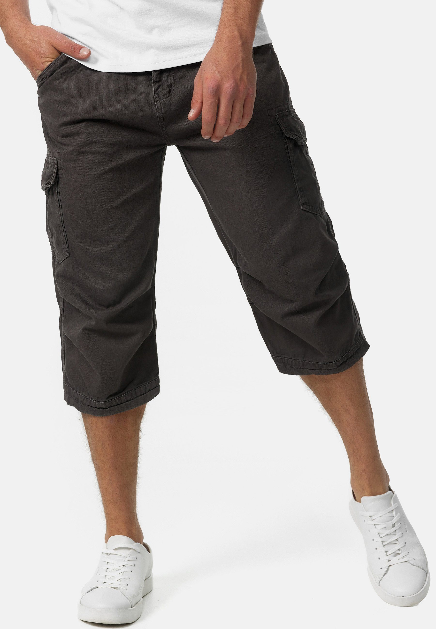 Indicode Cargoshorts Herren Nicolas Check Cargo Shorts Herrenshorts aus ein günstig online kaufen