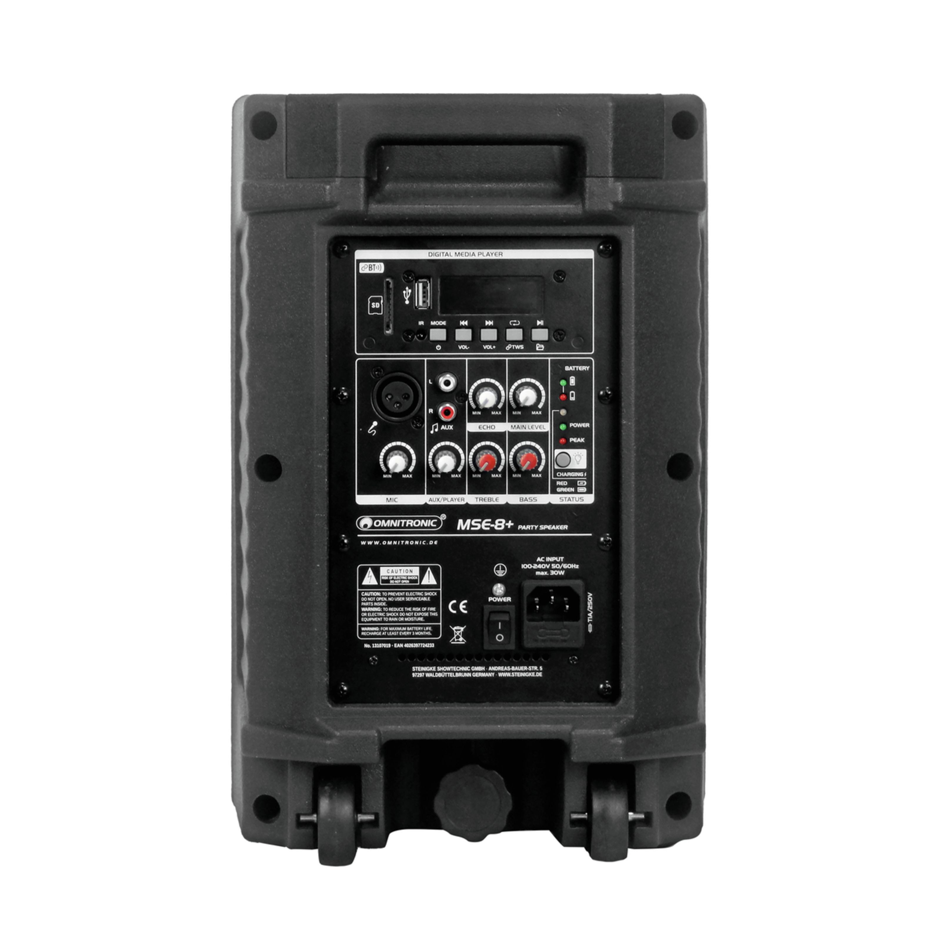 Omnitronic Bluetooth-Lautsprecher (MSE-8+ - Bluetooth Lautsprecher)