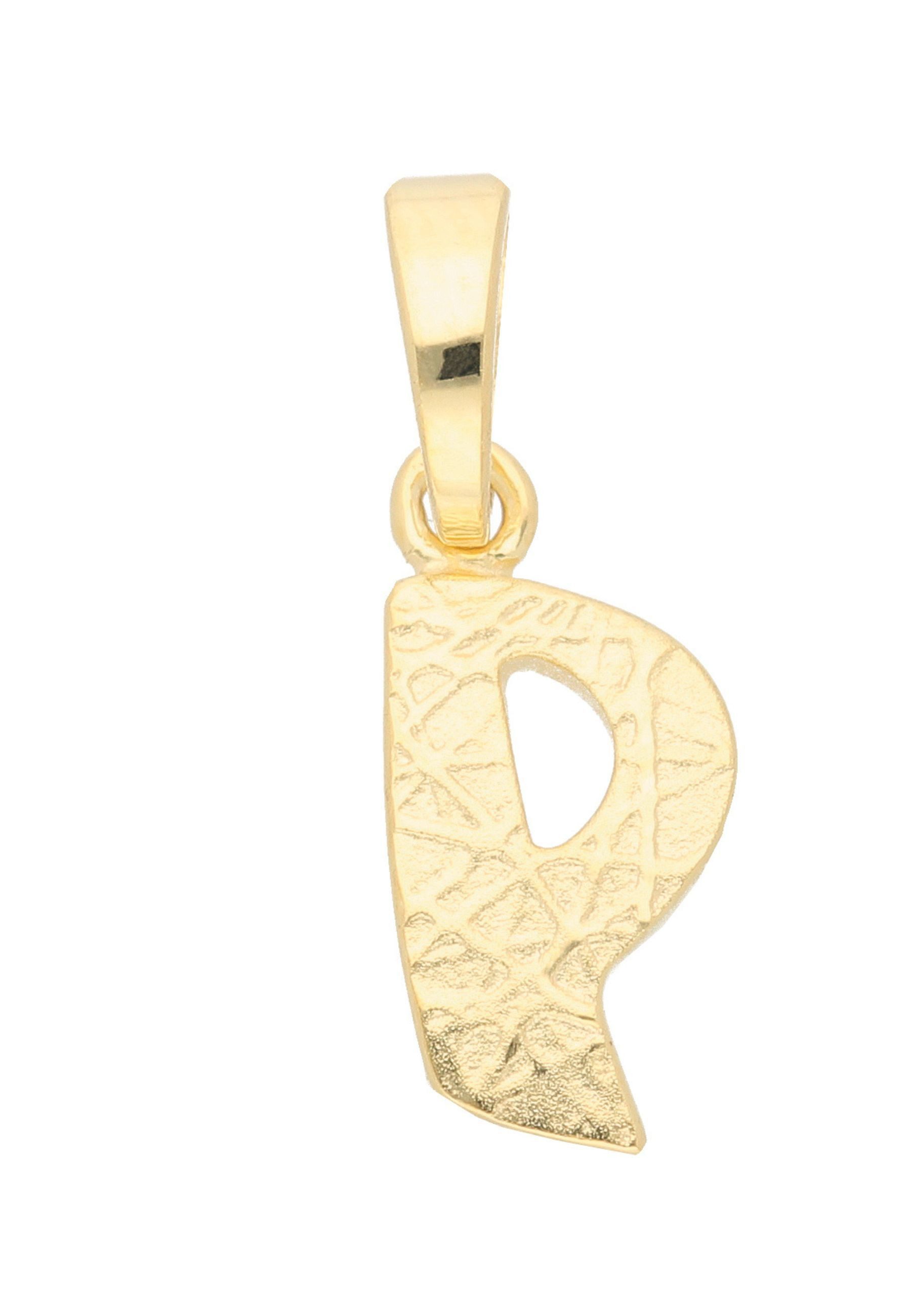 Buchstabenanhänger Damen & Herren 333 Gold Buchstabenanhänger P