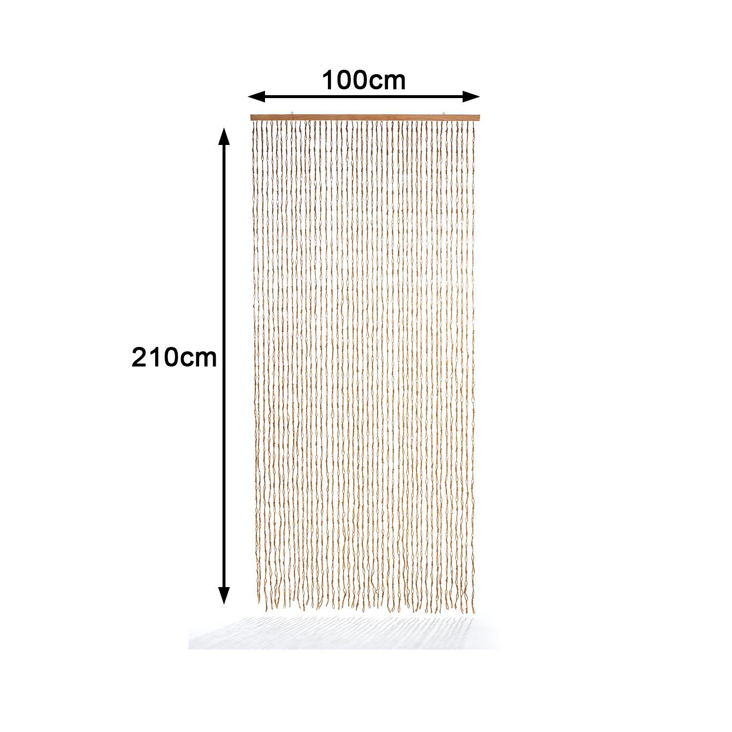 Kobolo Türvorhang Vorhang CIRCLES Papier beige 45 Stränge 100x210cm (1 St), Ösen – Bild 4 von 5