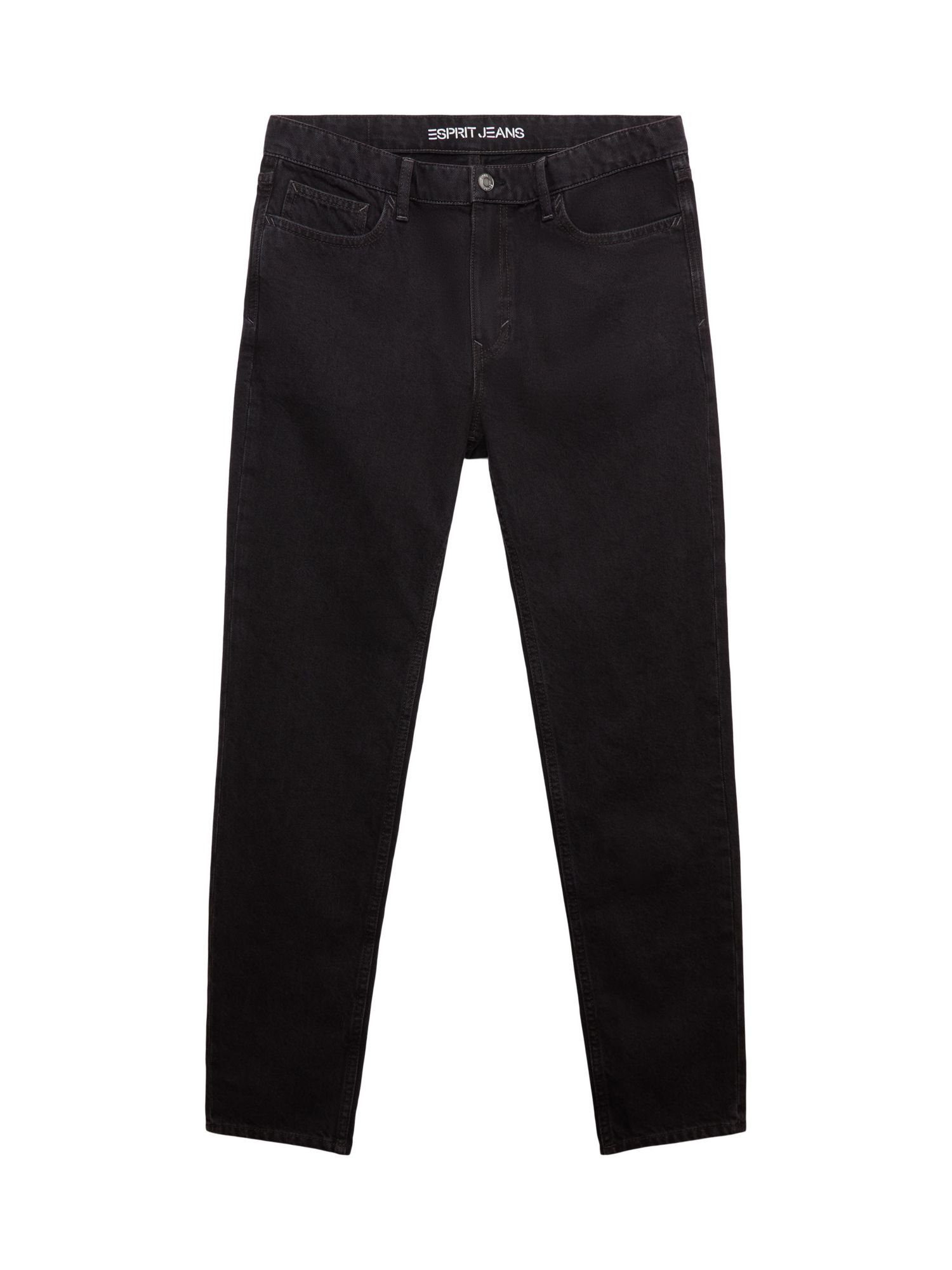 Esprit Straight-Jeans Jeans in zulaufender Passform mit mittelhohem Bund