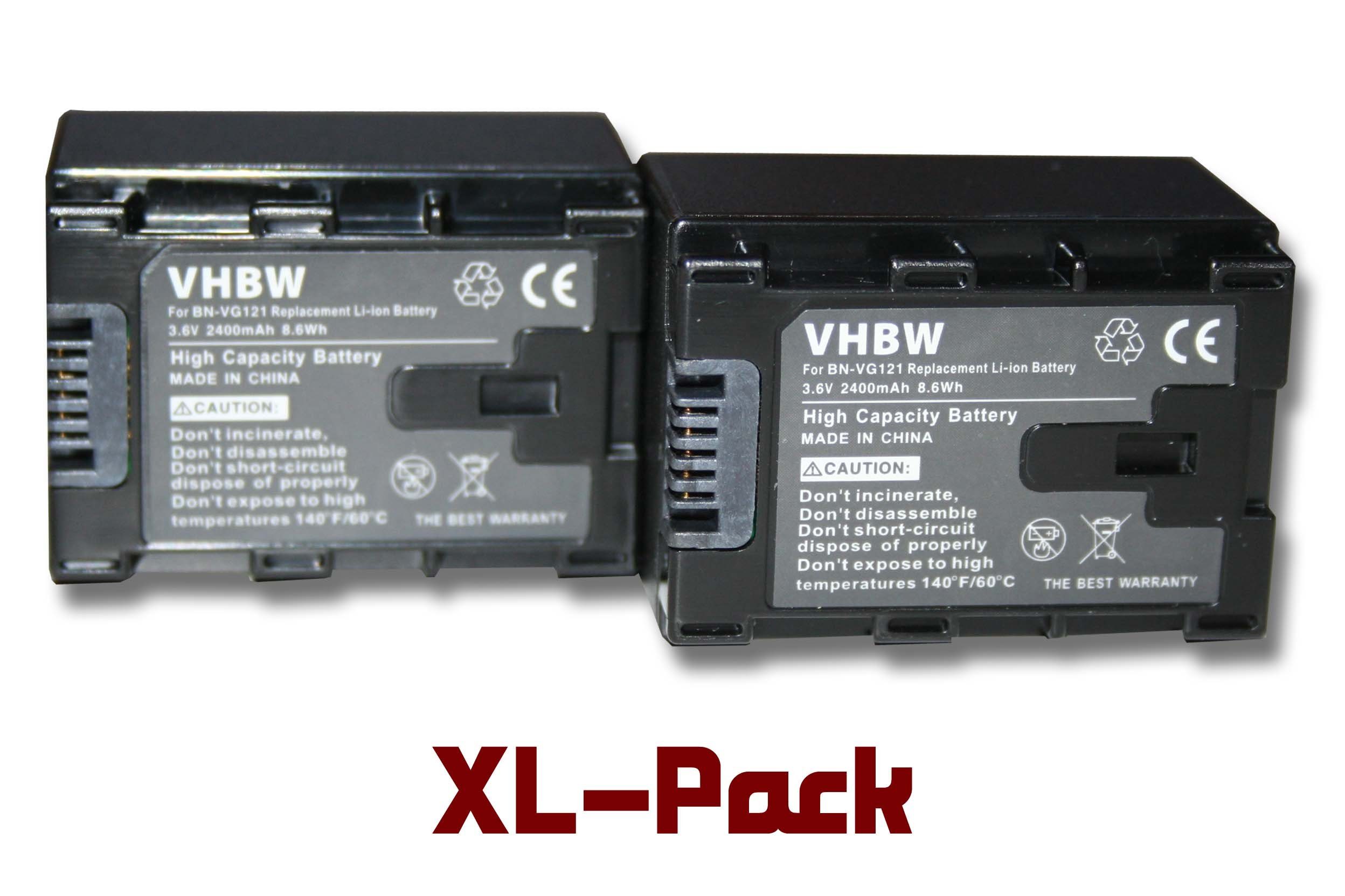 vhbw kompatibel (3,6 GZ-HM330SEU, V) Li-Ion Kamera-Akku mit 2400 GZ-HM330BEU GZ-HM334, mAh GZ-HM330BEK, JVC