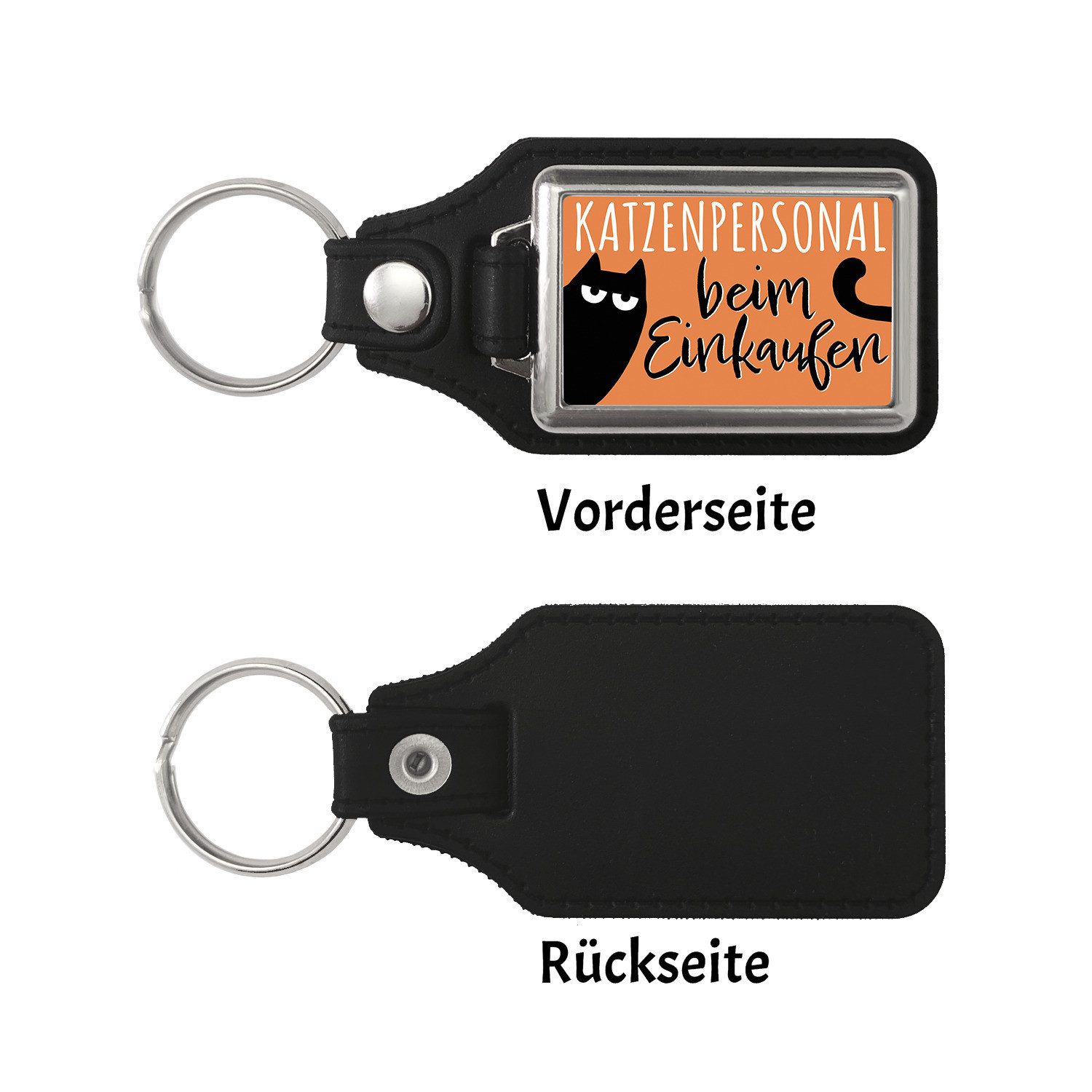 speecheese Schlüsselanhänger Katze Schlüsselanhänger mit Kunstleder günstig online kaufen