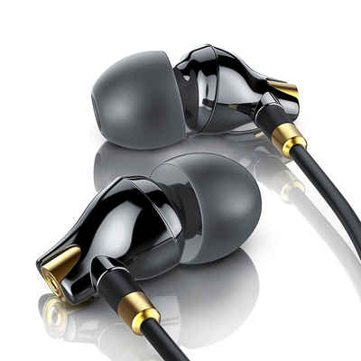 LIAM&DAAN In-Ear-Kopfhörer (Premium Keramik In-Ear Kopfhörer "Urban" 8mm Treiber / Aramid verstärktes Kabel)