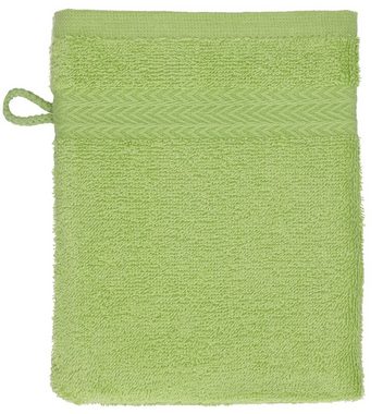 Betz Waschhandschuh 10 Stück Waschhandschuhe Waschlappen Set Premium 100% Baumwolle 16x21 cm Farbe tannengrün - avocadogrün