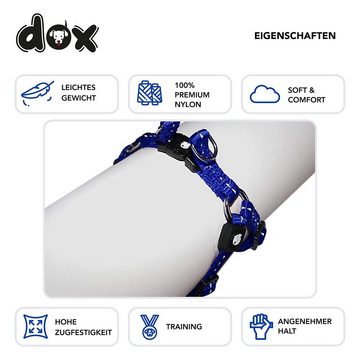 DDOXX Hunde-Geschirr DDOXX HUNDEGESCHIRR NYLON, Blau Xs - 1,0 X 32-44 Cm Nylon