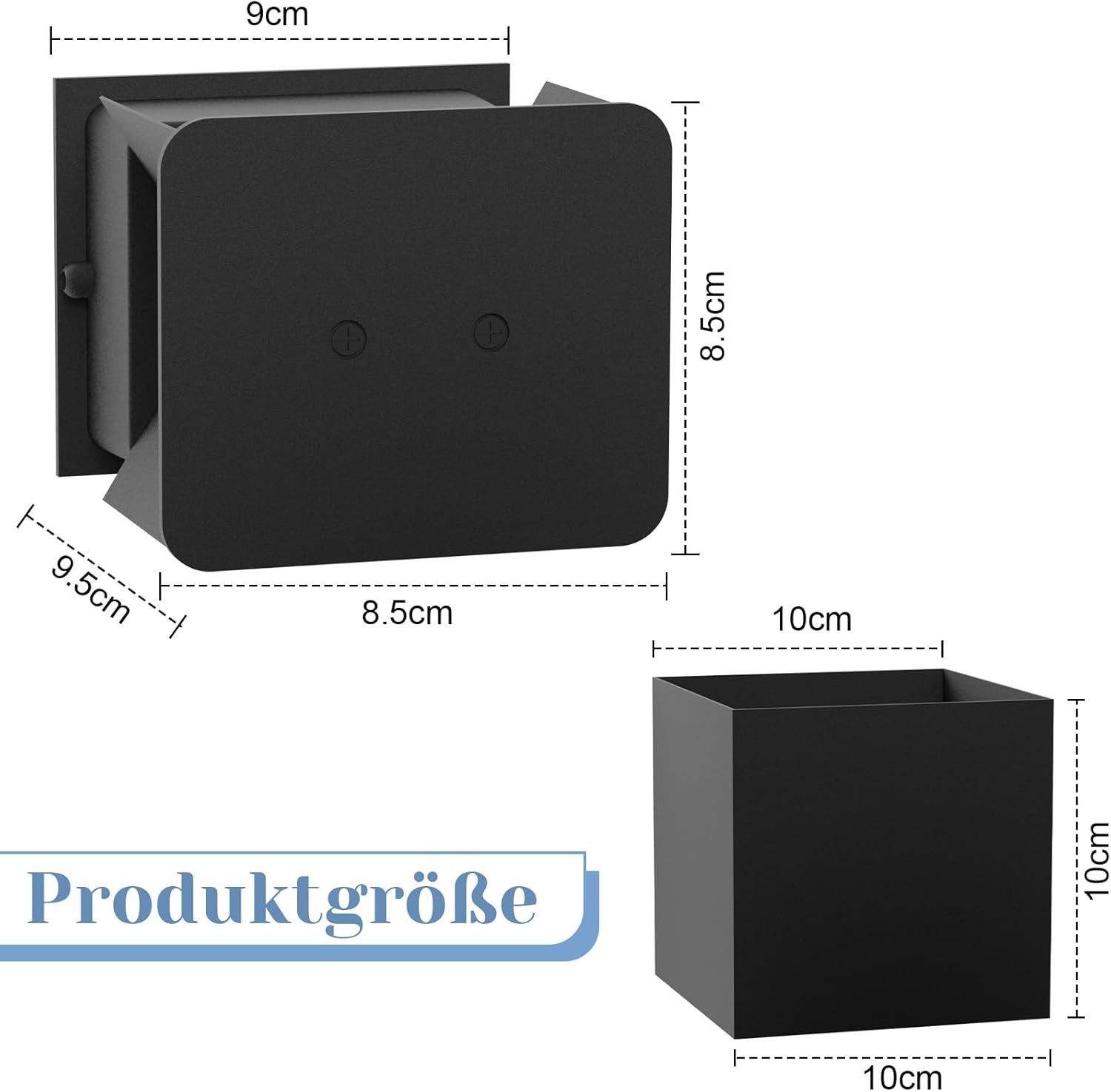 ZMH LED Wandleuchte Außenwandleuchte Schwarz Up Down 7W Wandstrahler Wand Treppenhaus, ‎Energieeffizient, LED fest integriert, 3000k, Außenleuchte Flur