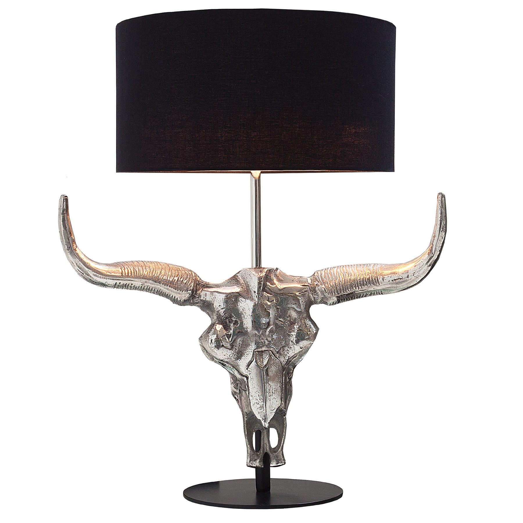 riess-ambiente Tischleuchte EL TORO 68cm schwarz / silber, ohne Leuchtmitte günstig online kaufen