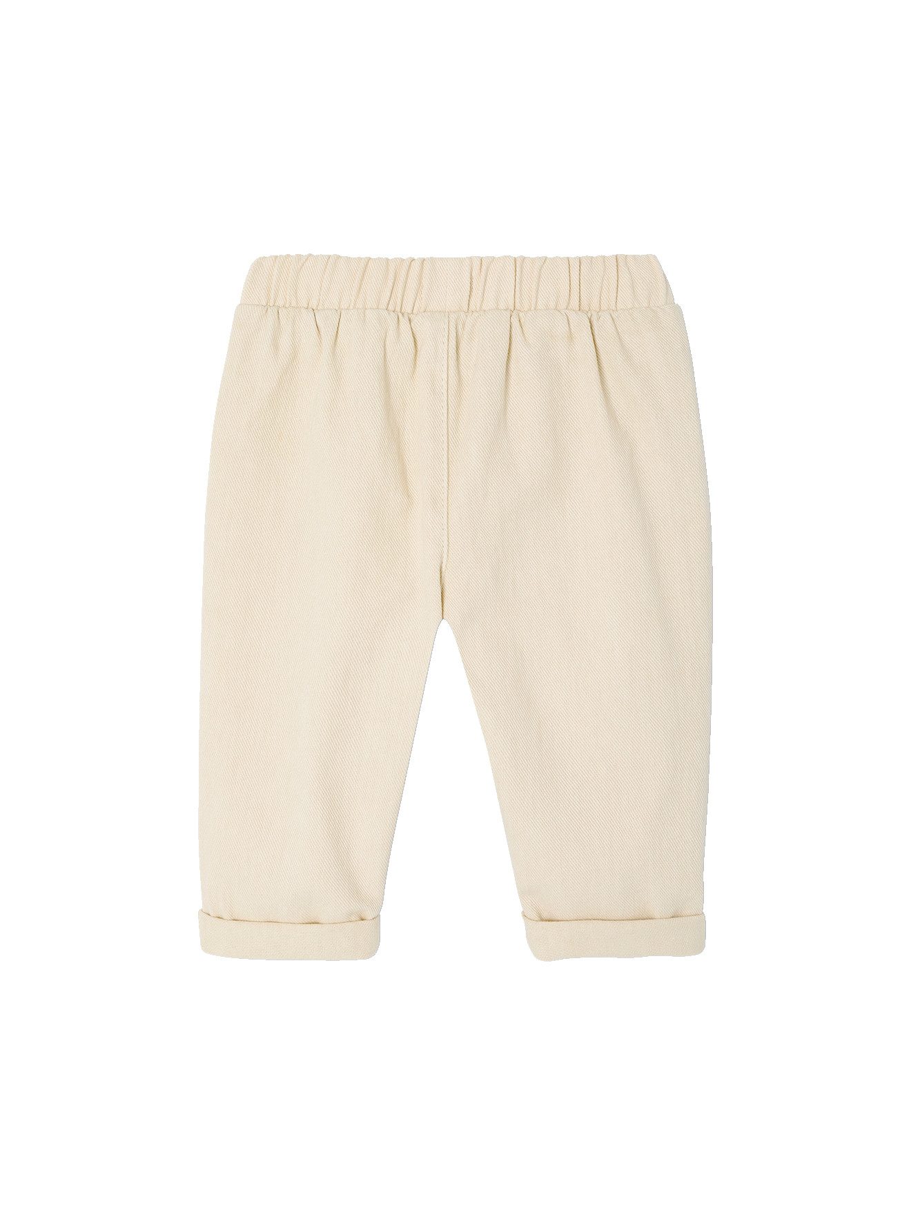 vertbaudet Stoffhose Baby Hose mit Dehnbund und Zierknöpfen Dehnbund