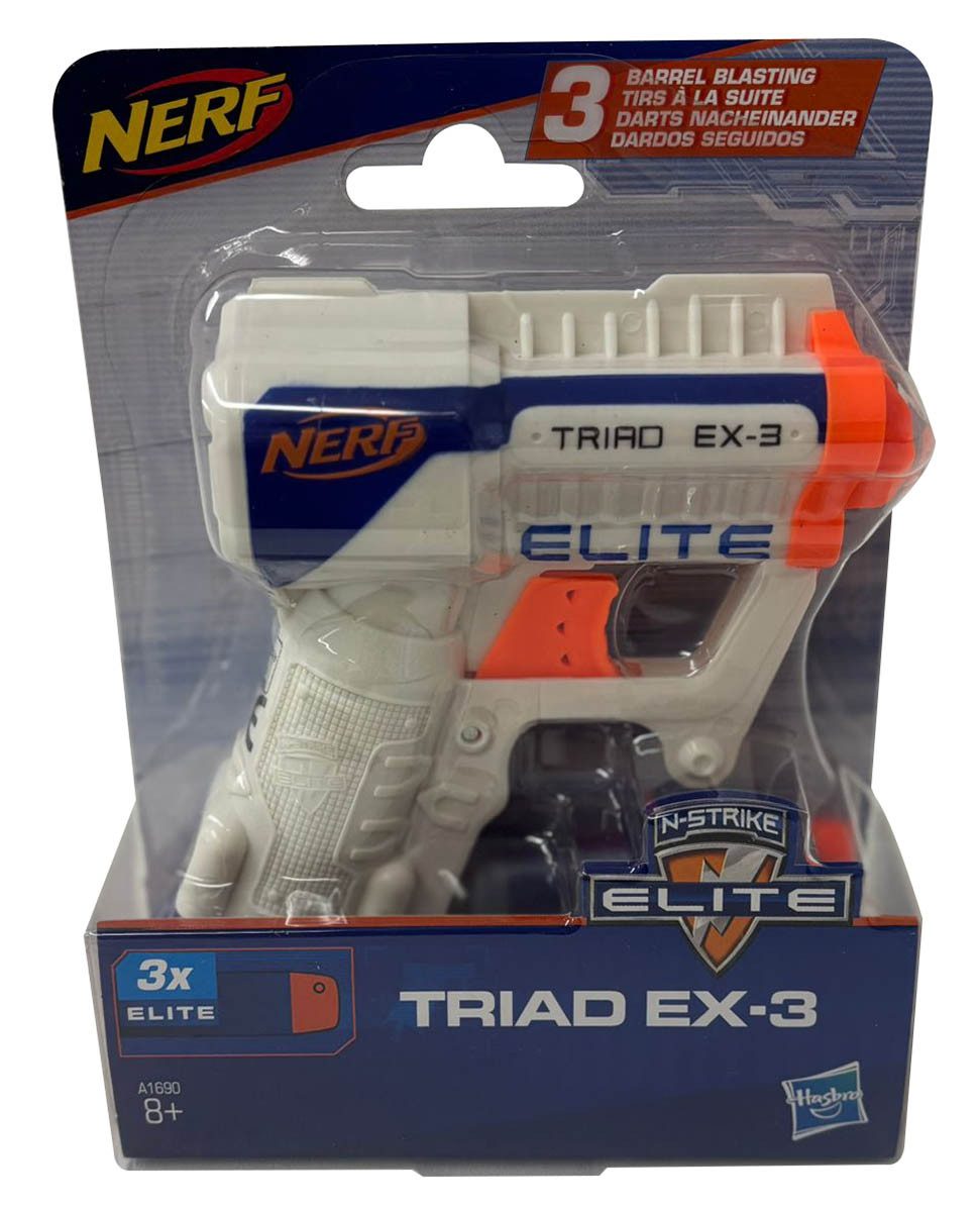Blaster Nerf Triad Ex-3 Elite 3 Barel Blasting N-Strike Elite, Spielzeug-Blast