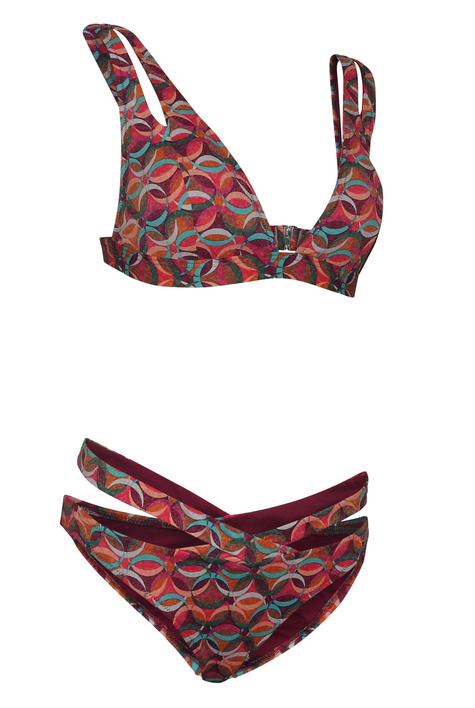 Bademode Bikinihose Triangel-Bikini (2-St) dynamic24 Bikini C/D Bikinitop Badehose Triangel