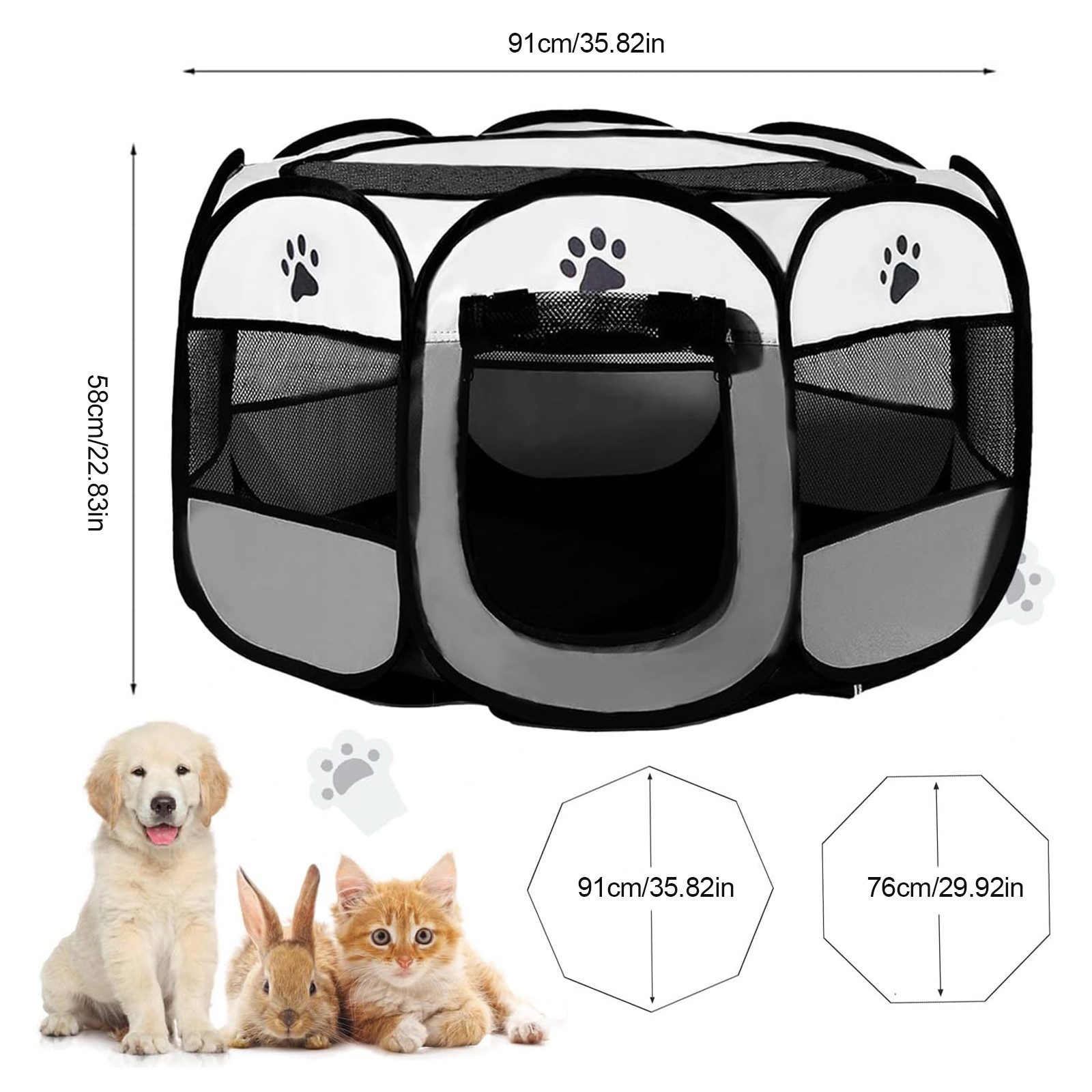 OKWISH Tierhaus Faltbarer Hunde Katzenkäfig Outdoor Zelt Laufstall mit Netz günstig online kaufen