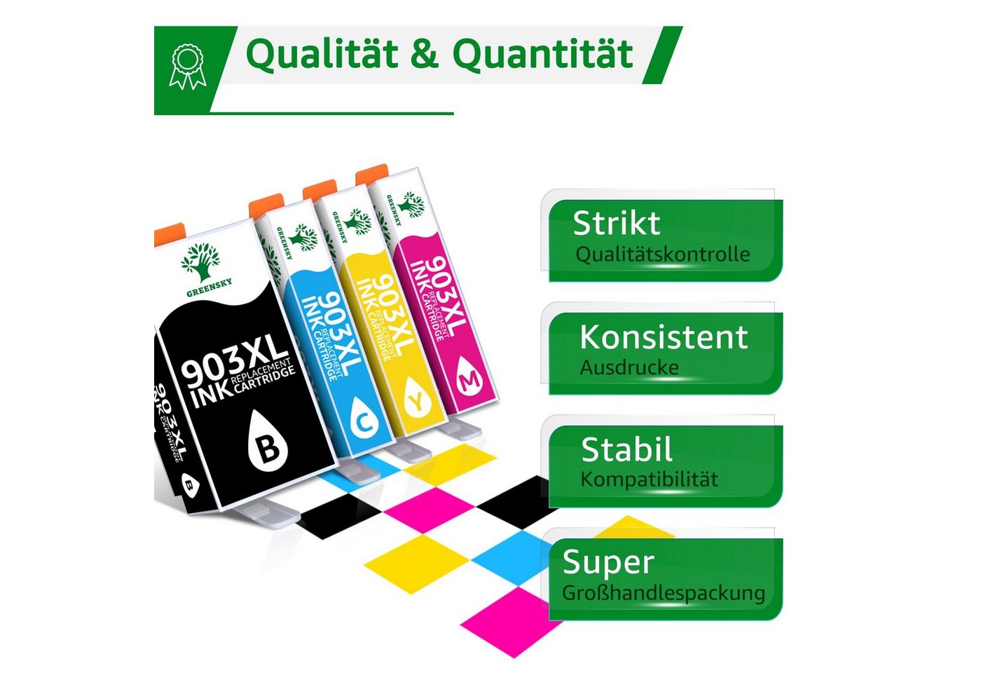 Thumbnail - Greensky für HP 903 903XL Officejet Pro 6950 6960 6970 Tintenpatrone