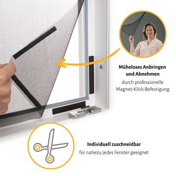 empasa Insektenschutz-Fensterrahmen DELUXE, Insektenschutz Fliegengitter Fenster Mückenschutz DELUXE Magnet
