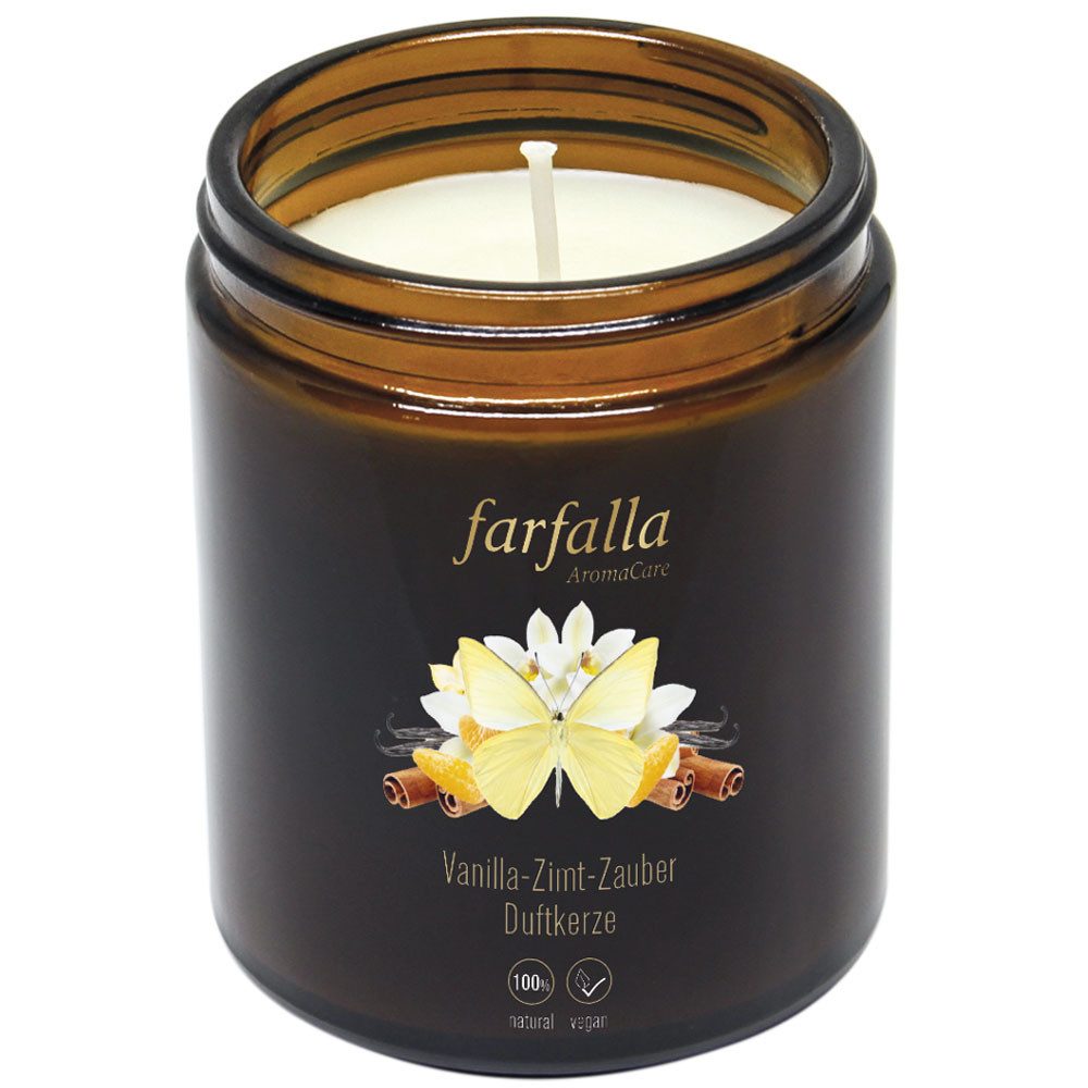 Farfalla Essentials AG Duftöl Aroma-Duftkerze Vanilla-Zimt-Zauber, 160 g