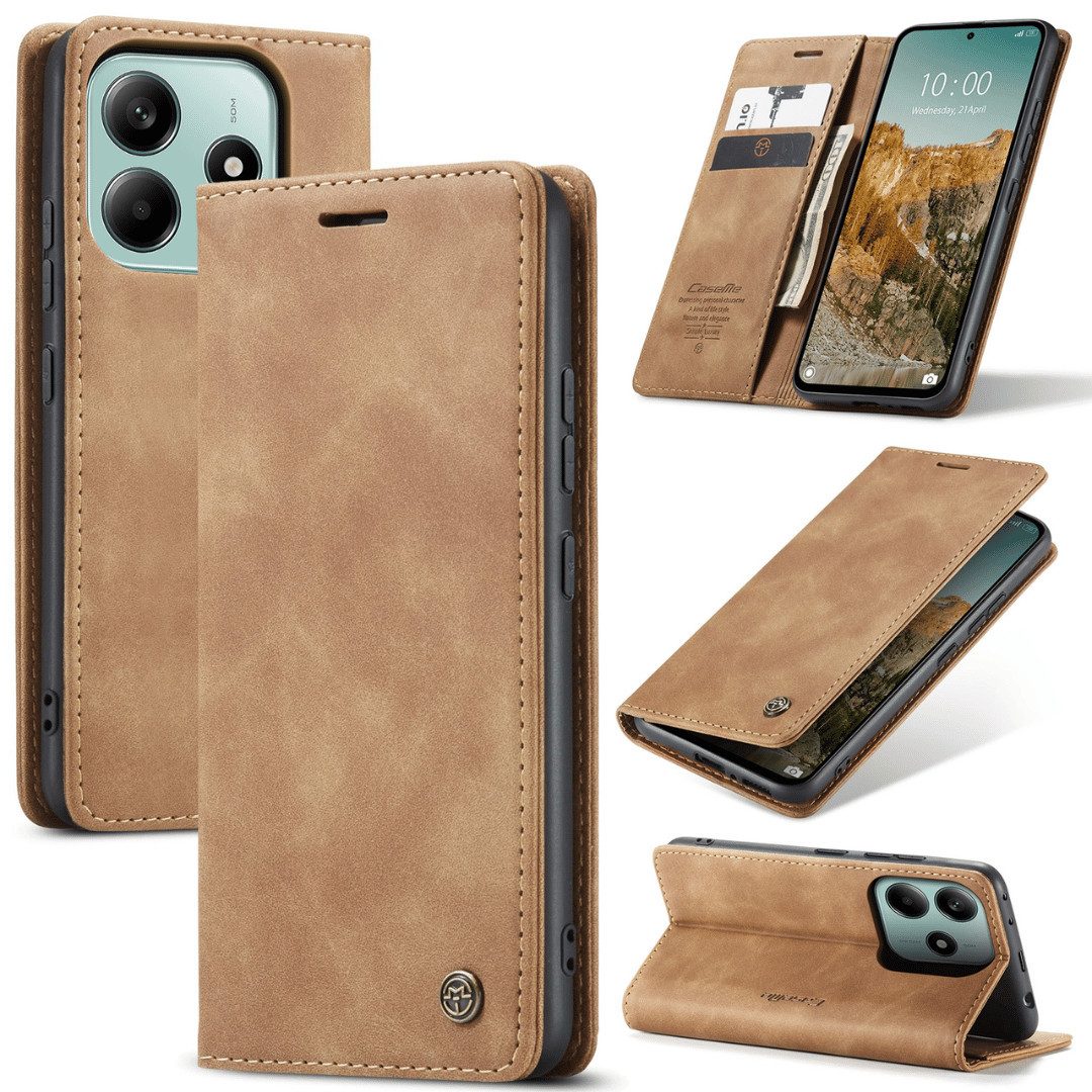 SmartUP Smartphone-Hülle für Xiaomi Redmi Note 14 5G Klapphülle Fliphülle Tasche Case Cover 6,67 Zoll, Integrierte Standfunktion, zwei Kartenfächer