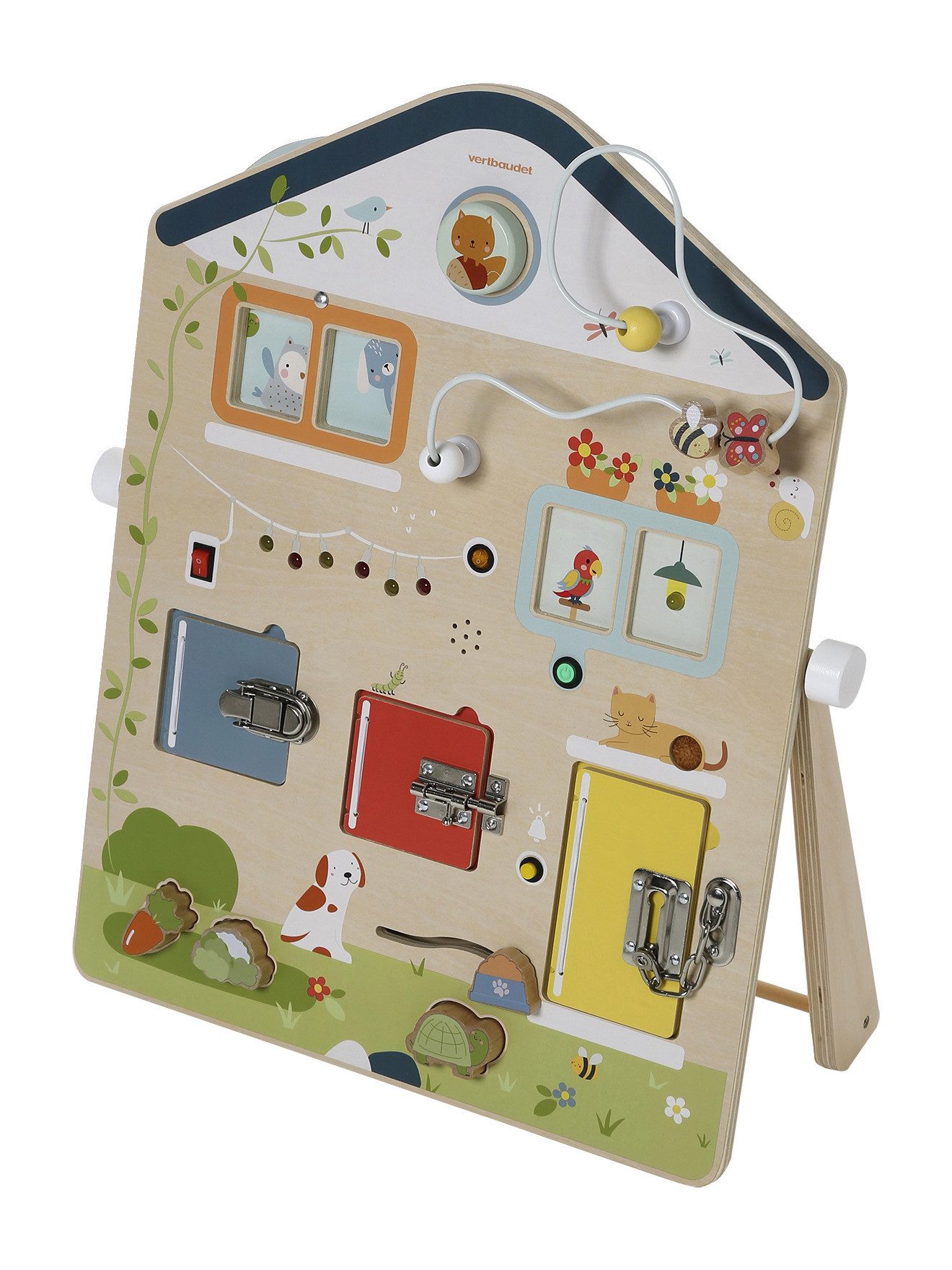 vertbaudet Lernspielzeug Activity-Tafel mit Sound- und Lichteffekten, Set, Mehrteilig