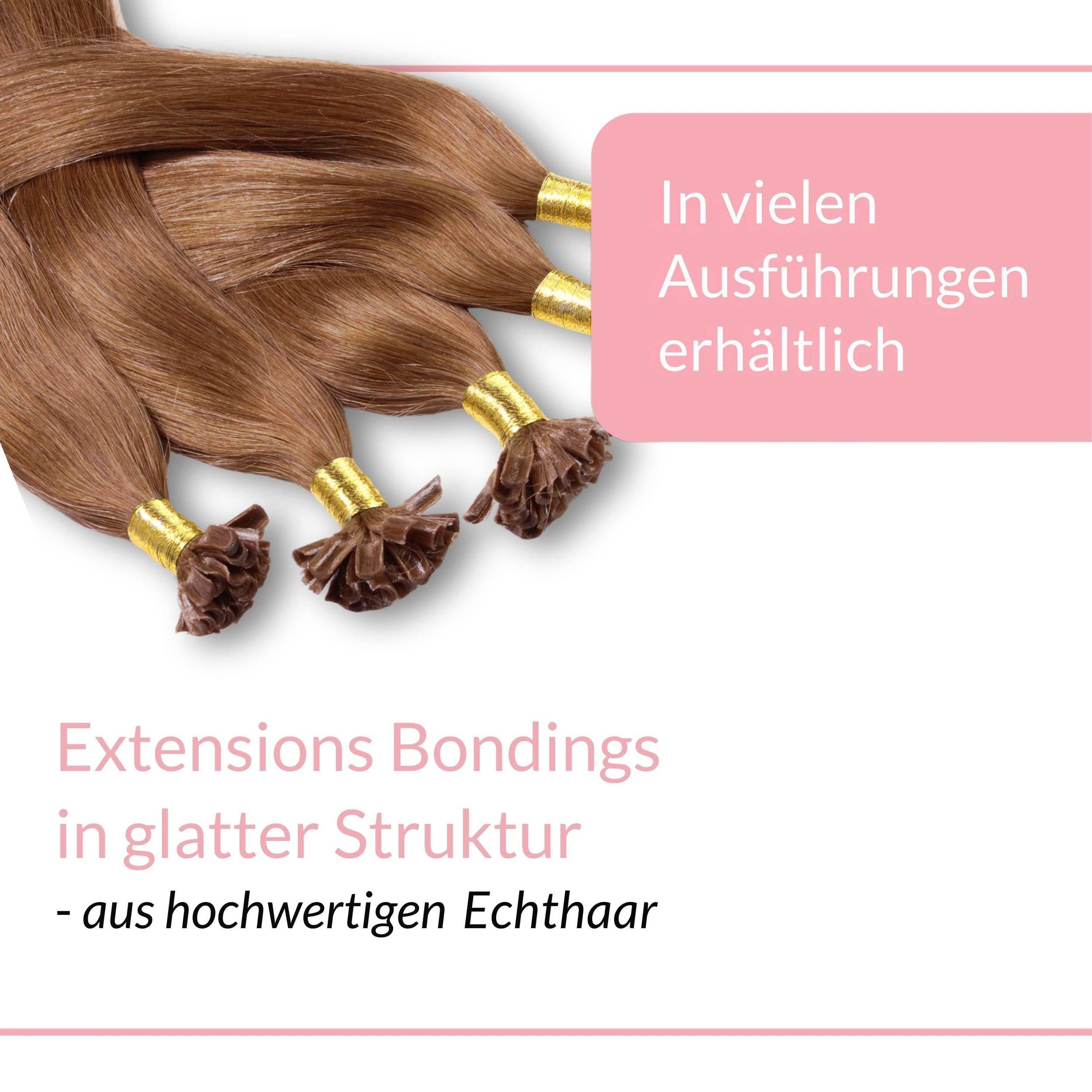 hair2heart Echthaar-Extension Bonding Extensions - glatt #8/03 Hellblond Natur-Gold 0.5g 30cm