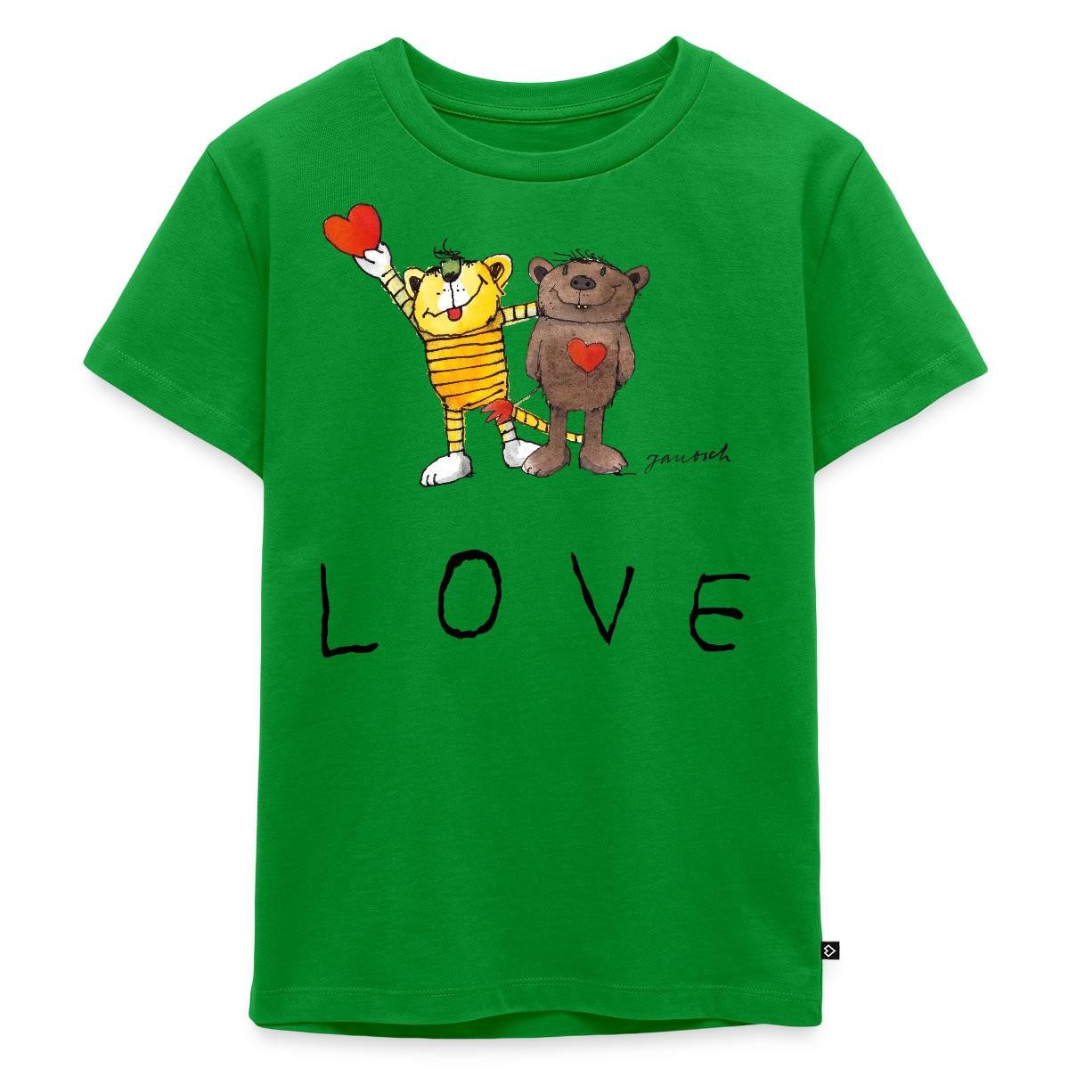 T-Shirt Janosch Bär Tiger Love Liebe Kinder Premium T-Shirt