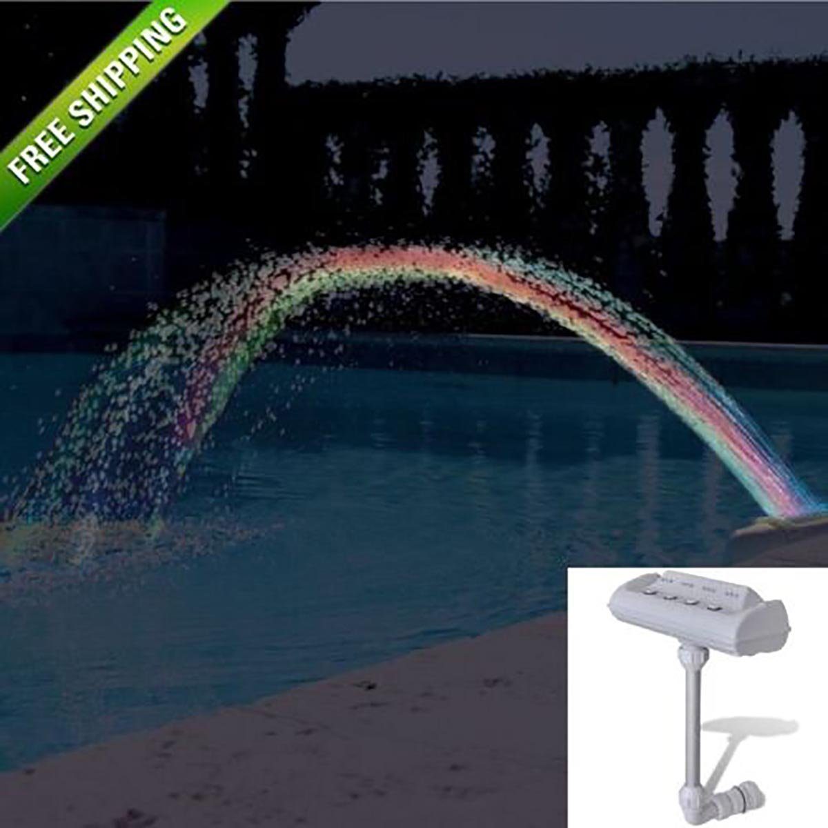 Kaskaden-Wasserfall-Schwimmbadbrunnen mit Zierbrunnen DOTMALL LED-Lichtern